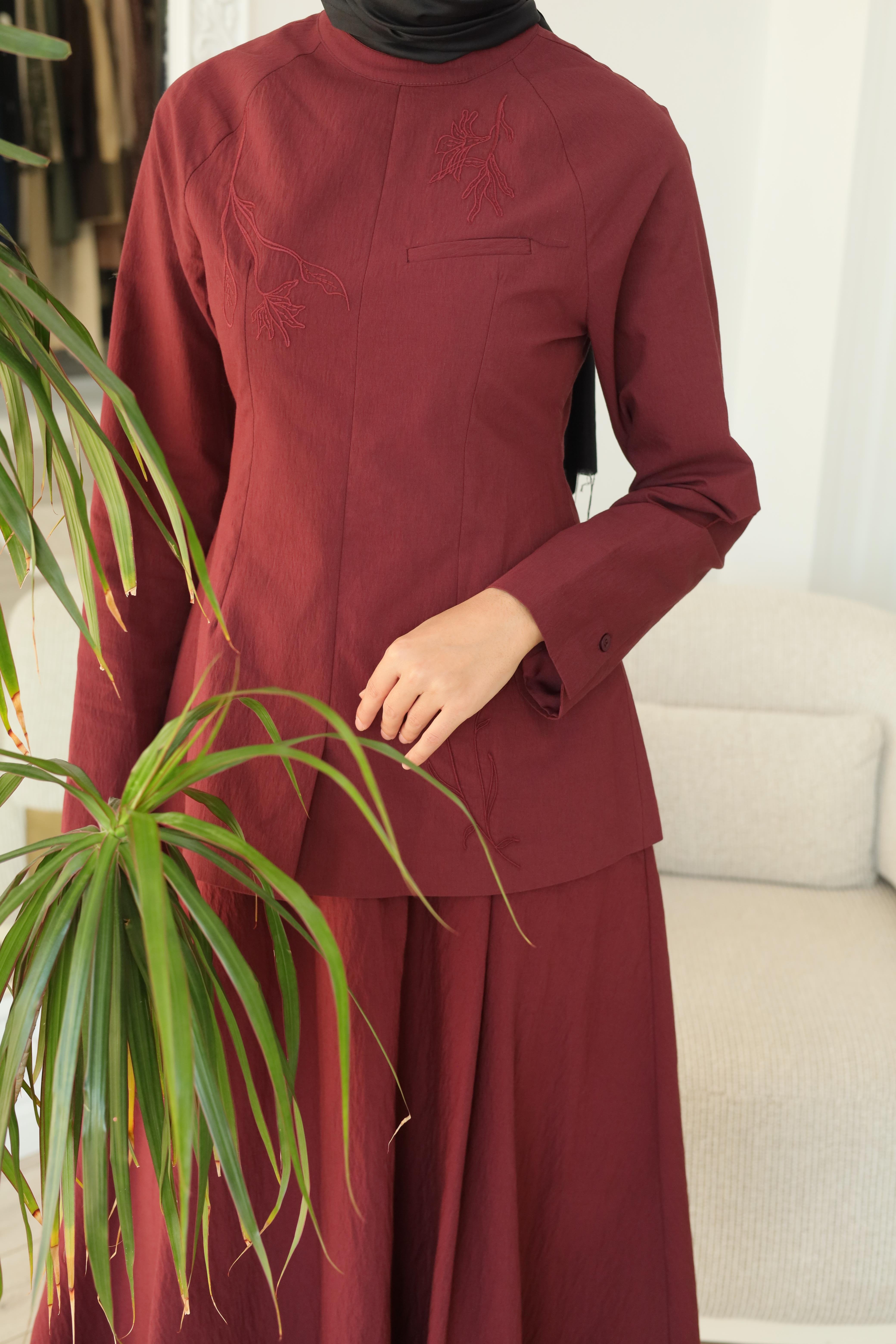 QOOQ Bordo Bluz 26fw210