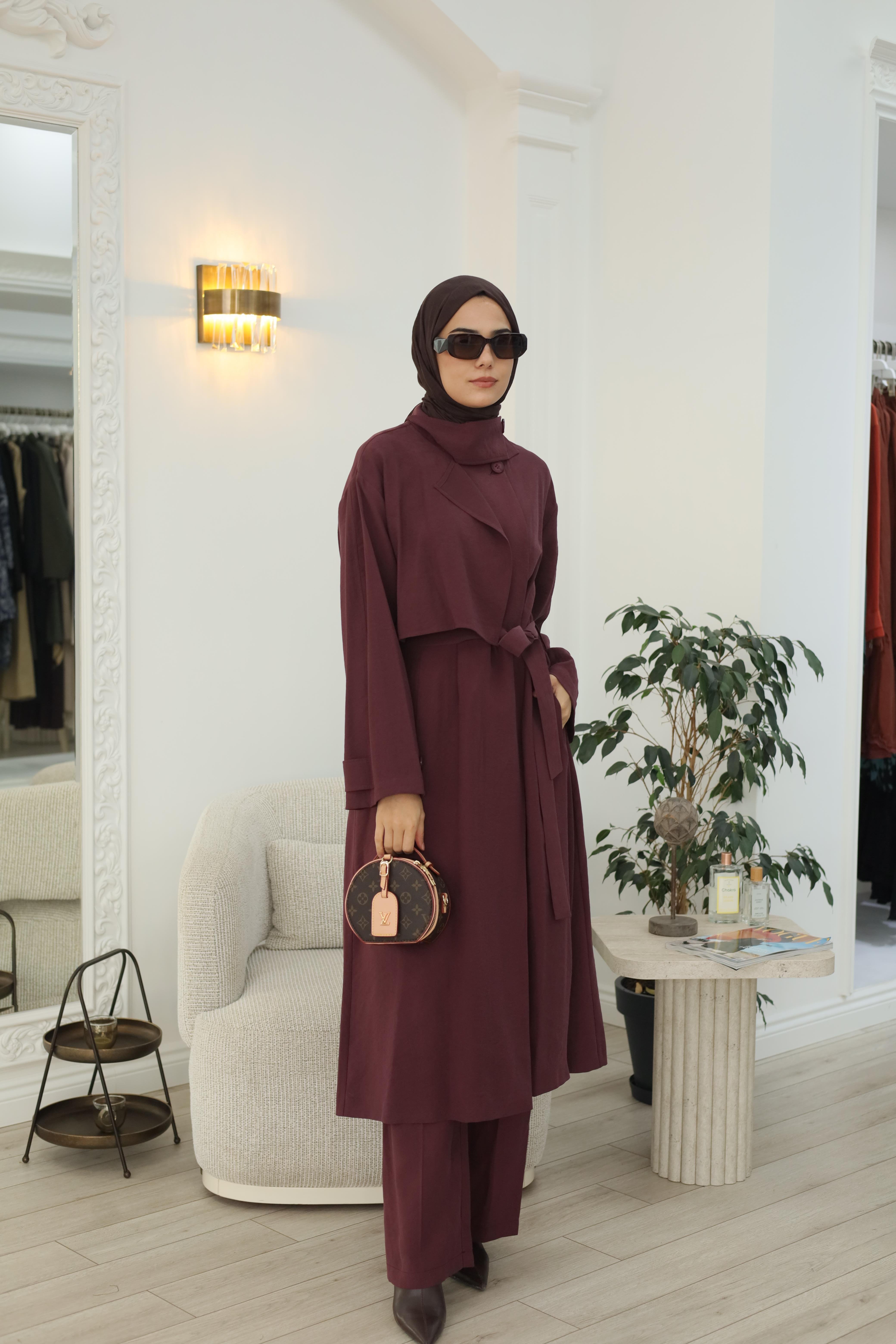 QOOQ Bordo Trençkot 26fw601