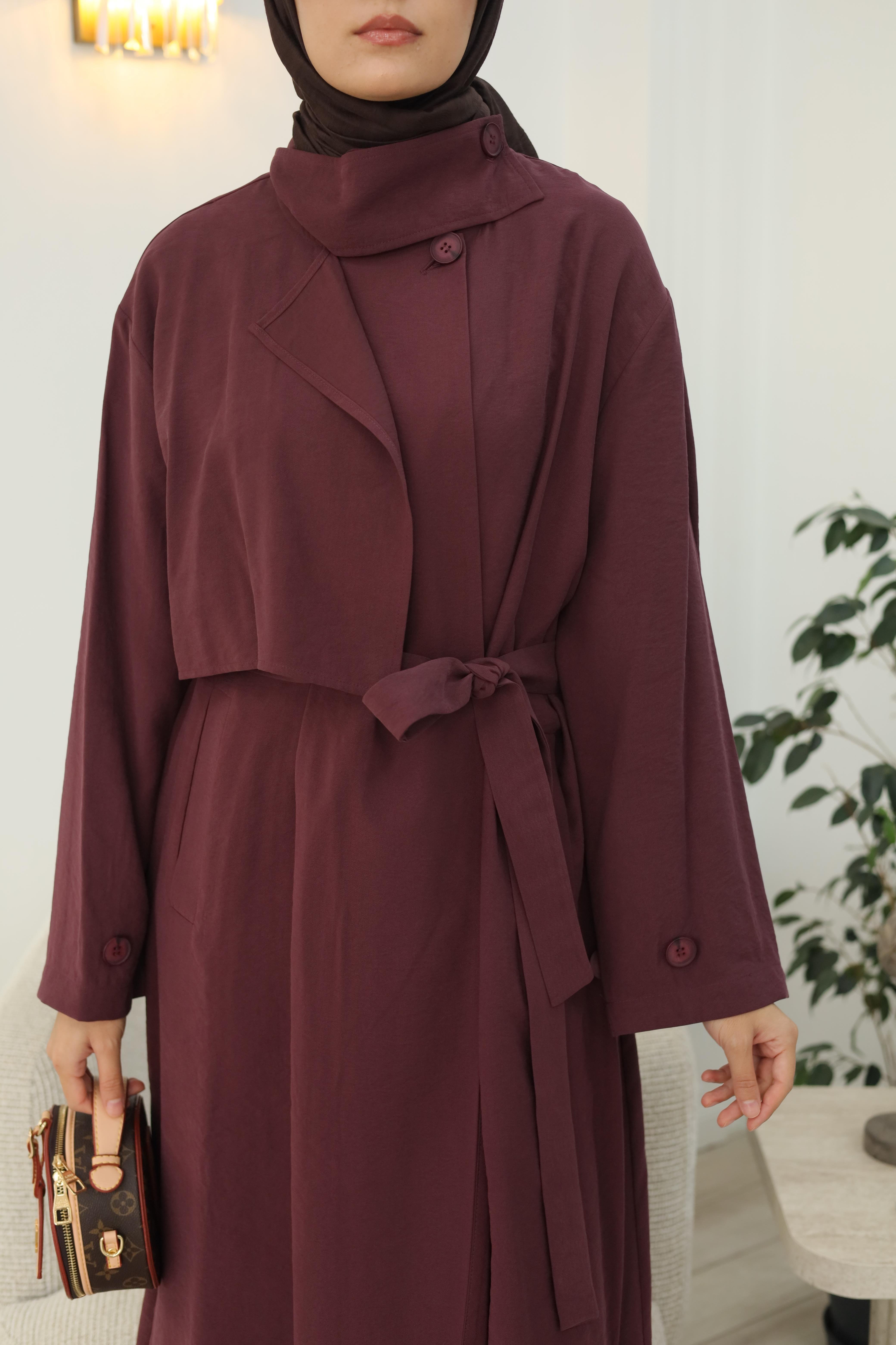 QOOQ Bordo Trençkot 26fw601