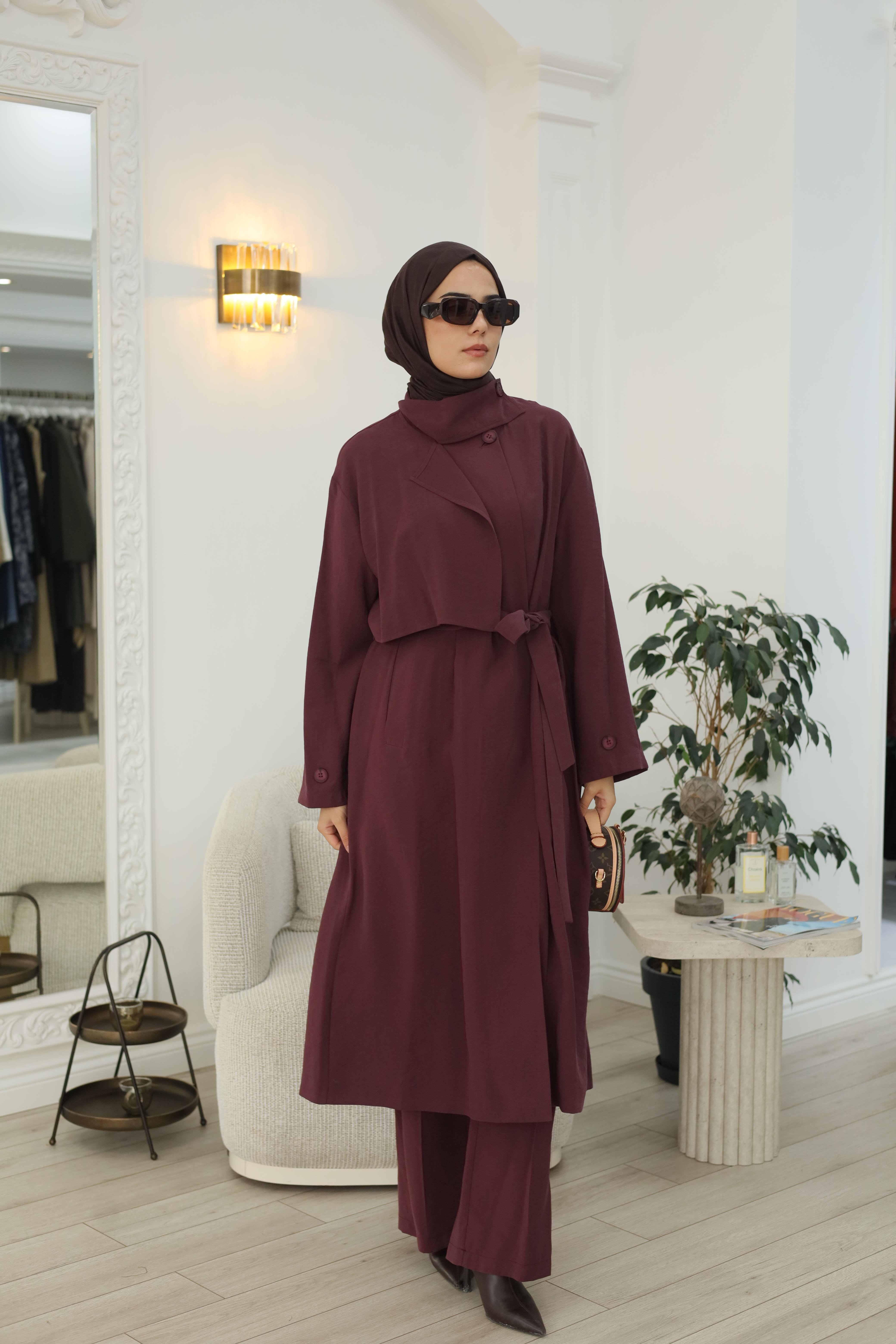 QOOQ Bordo Trençkot 26fw601