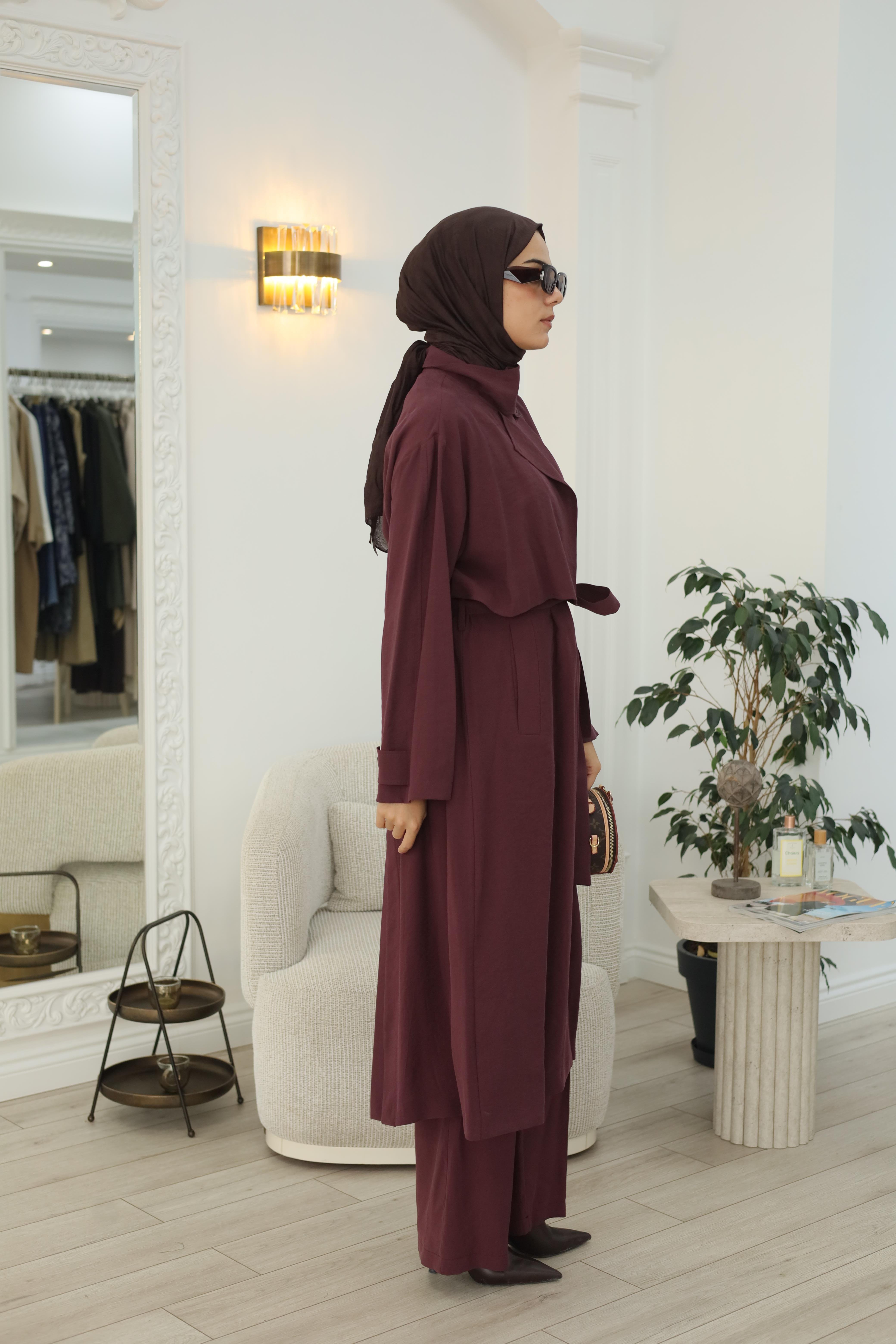 QOOQ Bordo Trençkot 26fw601