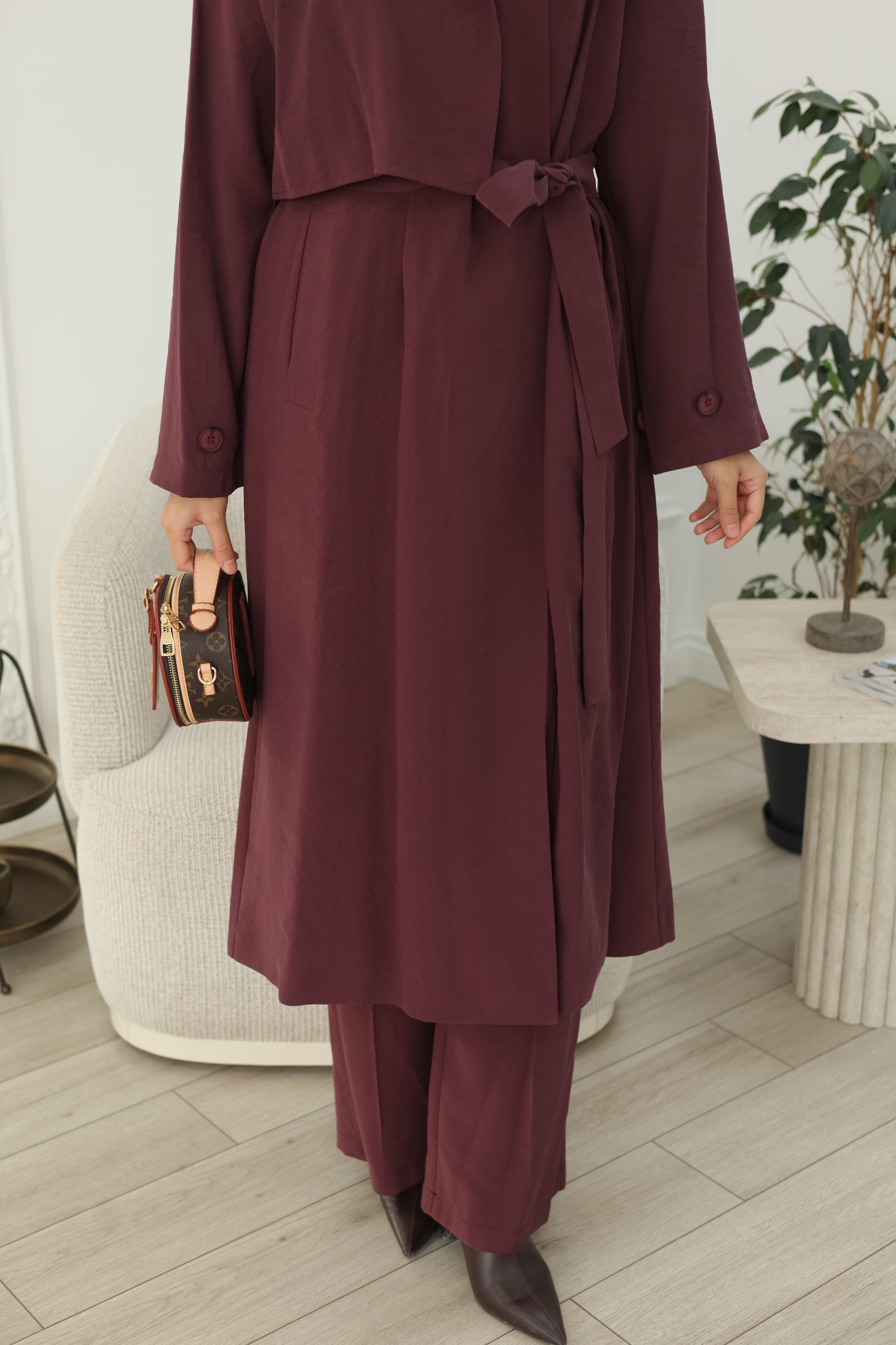 QOOQ Bordo Trençkot 26fw601