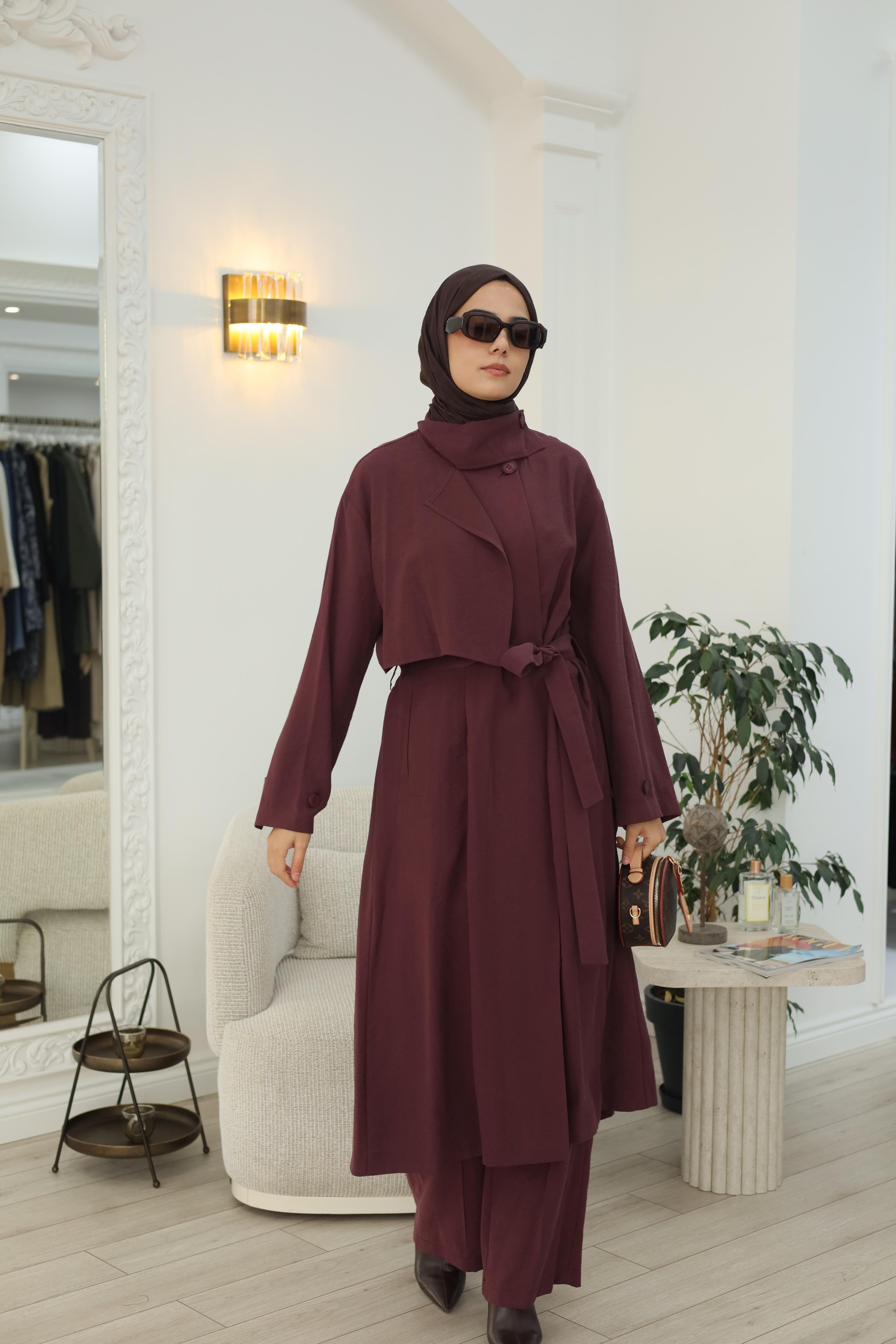 QOOQ Bordo Trençkot 26fw601