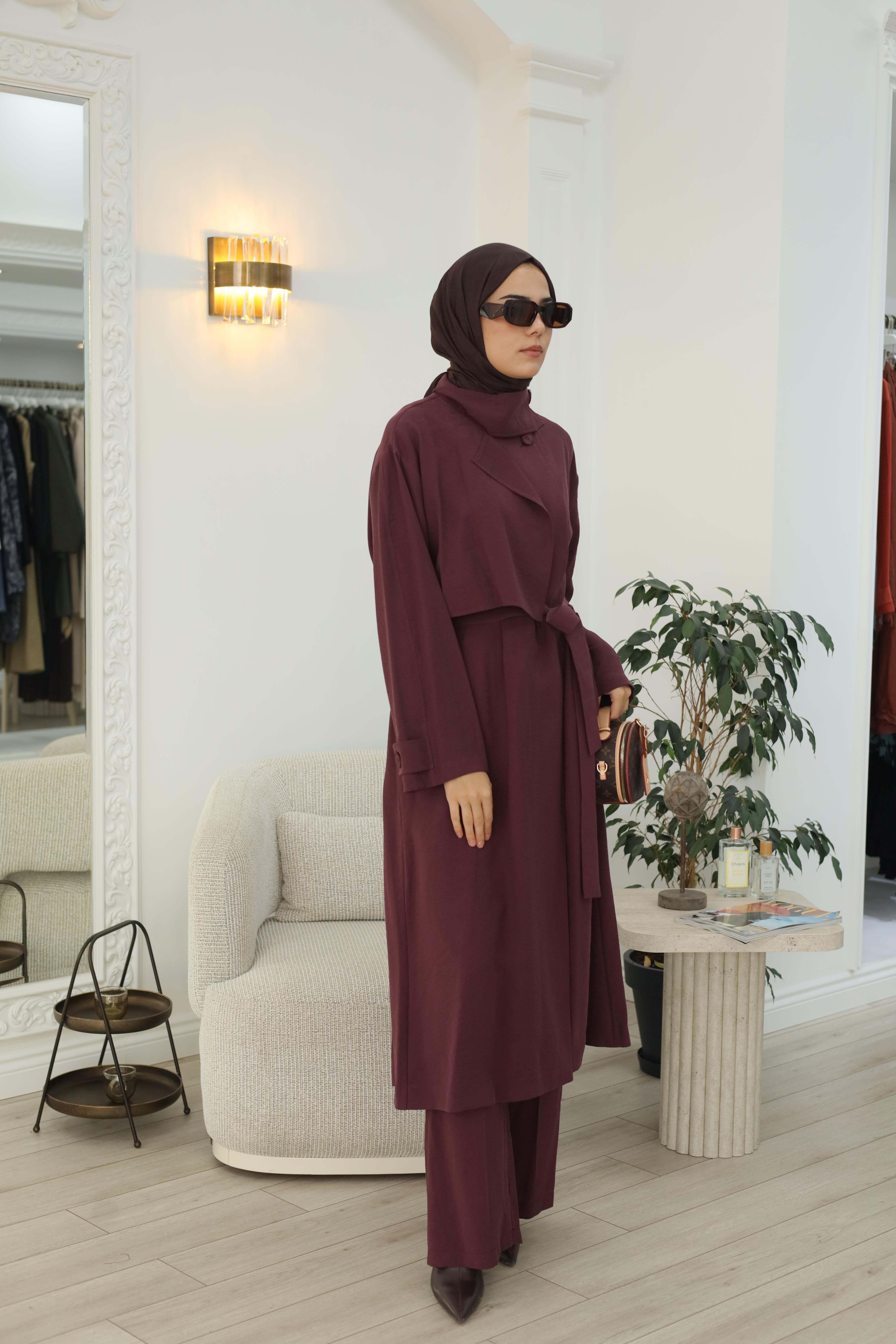 QOOQ Bordo Trençkot 26fw601