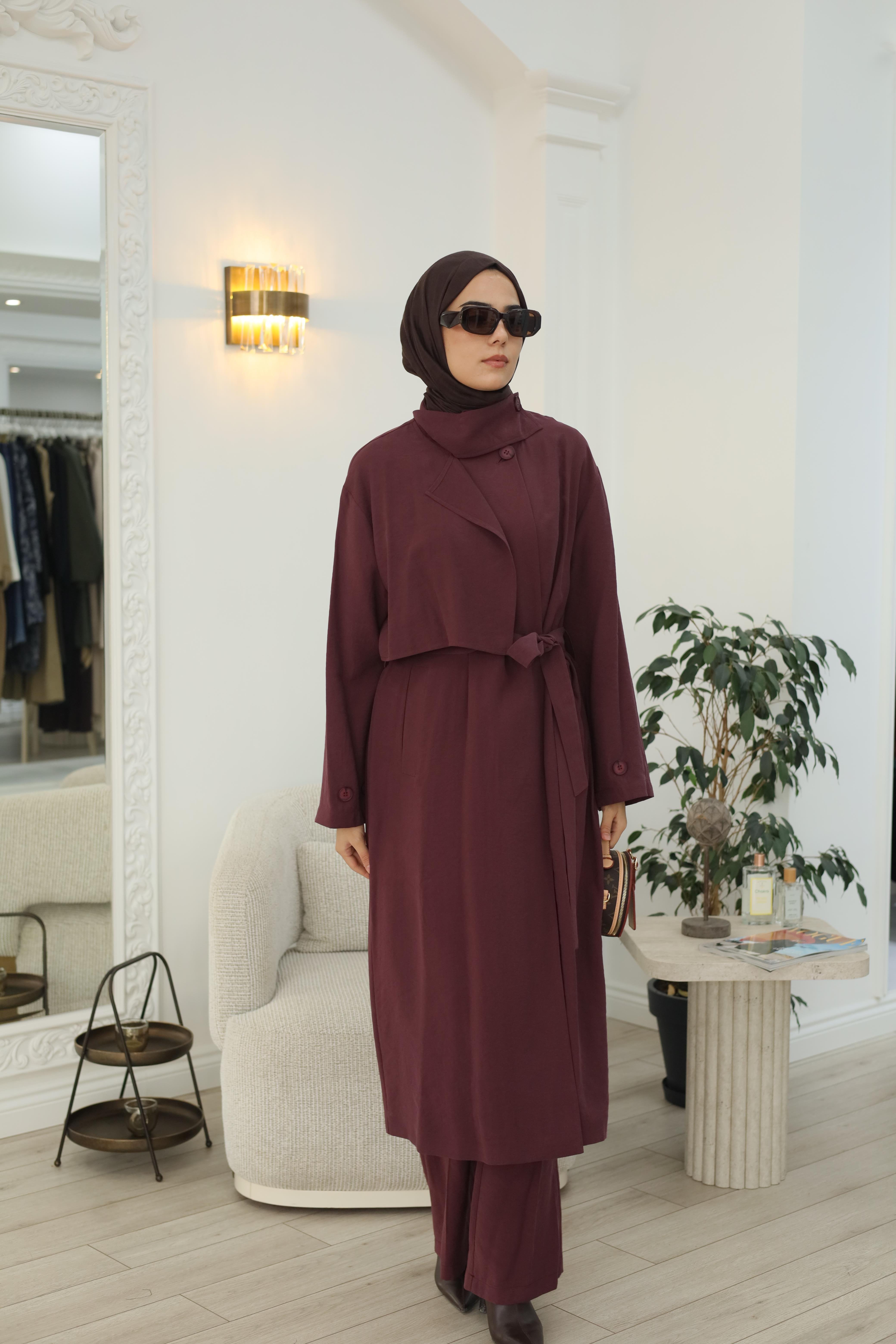 QOOQ Bordo Trençkot 26fw601