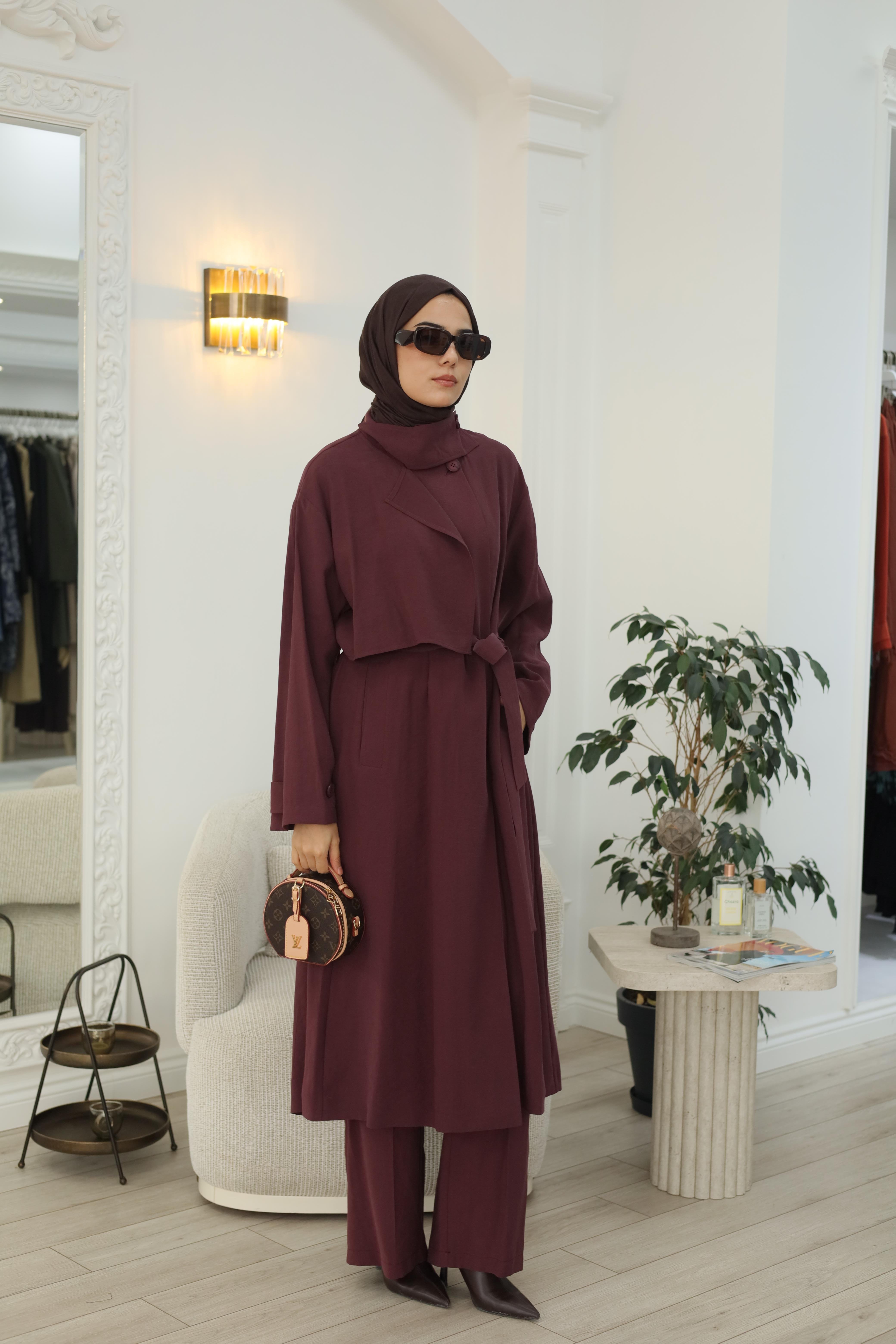 QOOQ Bordo Trençkot 26fw601