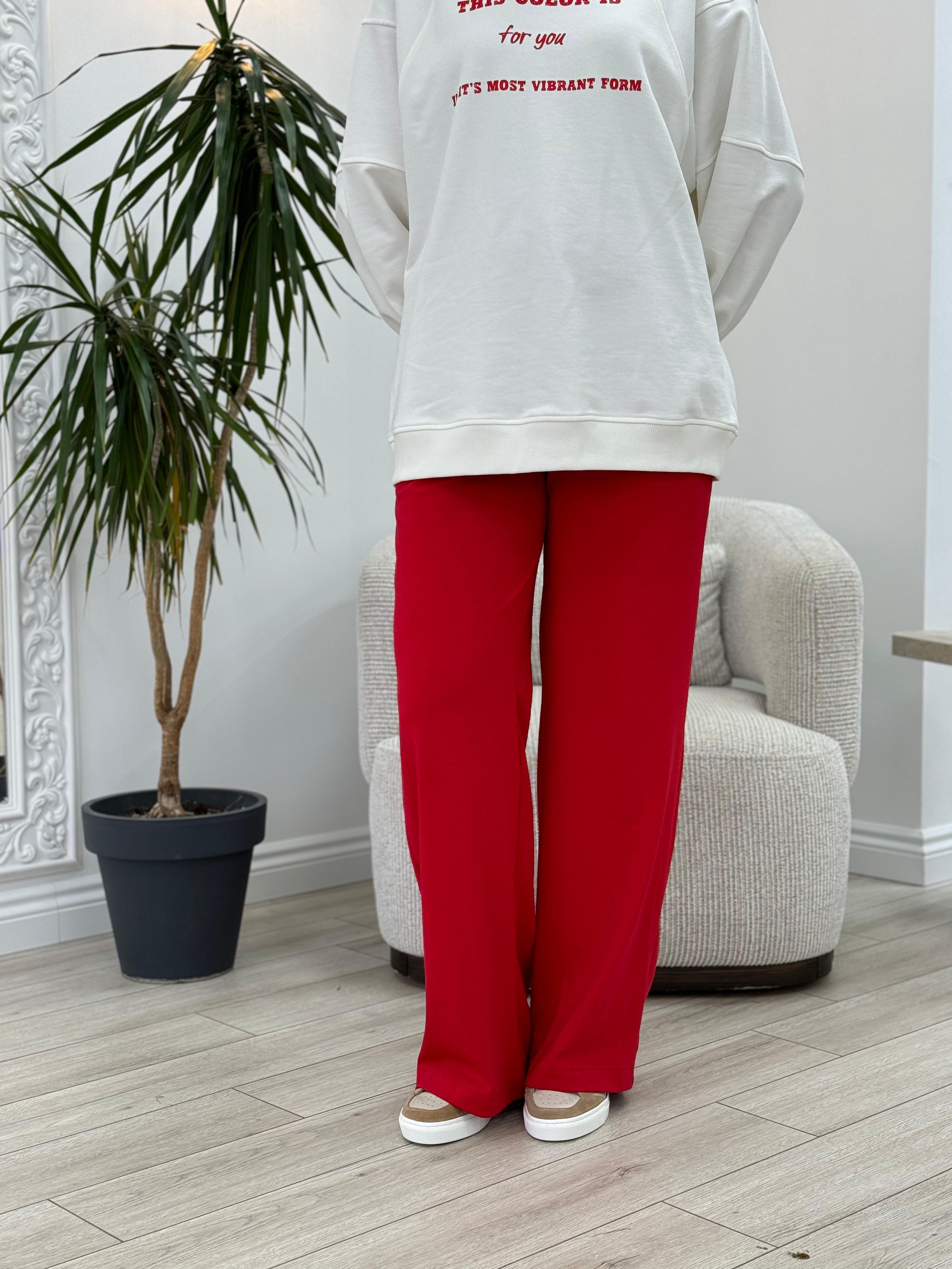 QOOQ Color Pantolon Kırmızı 25fw320