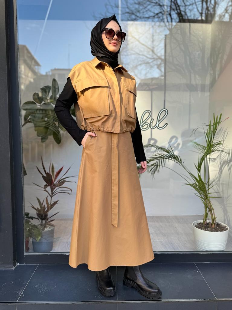 QOOQ Dior Takım Camel 24fw626