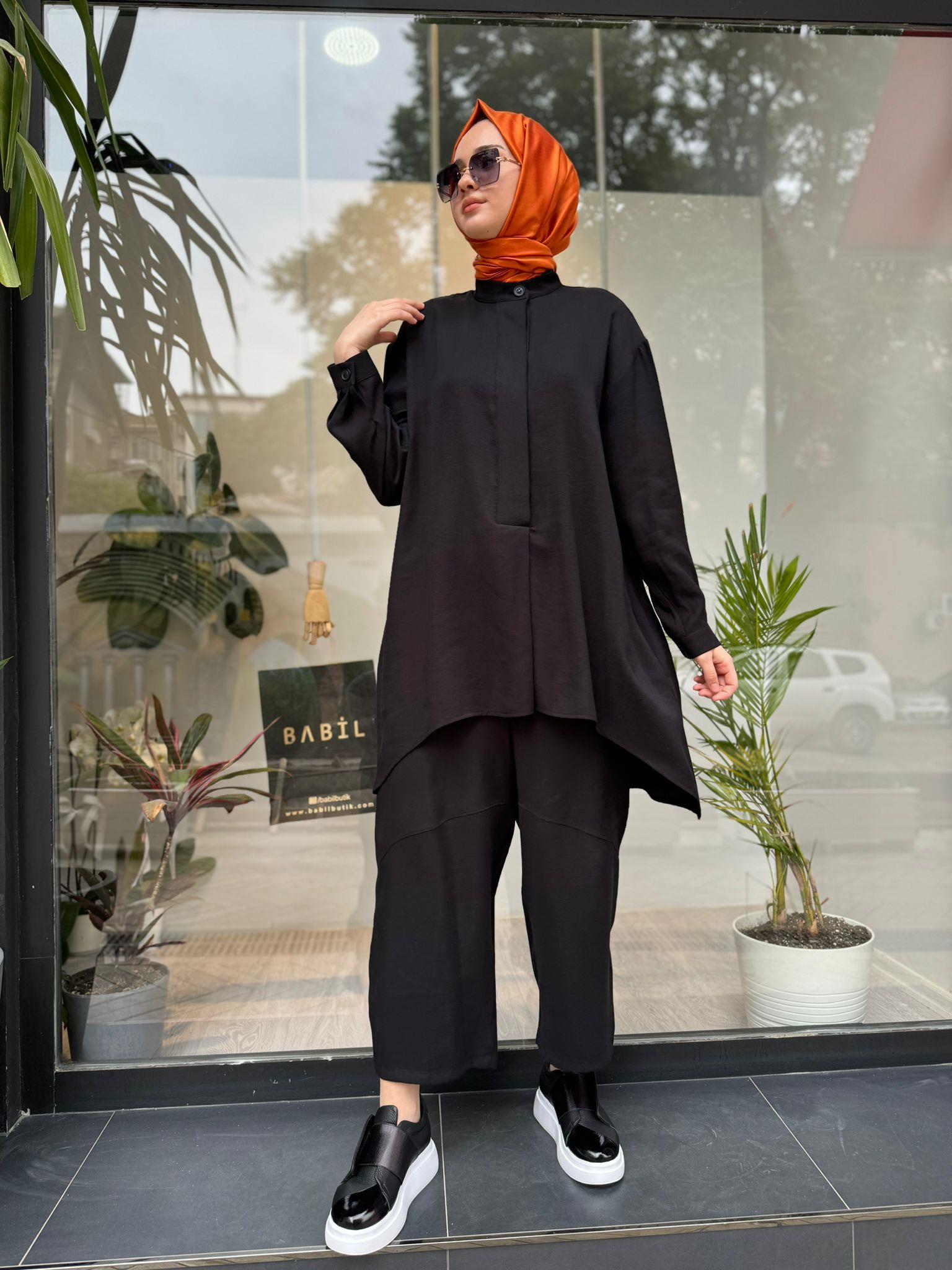 QOOQ Dorle Takım Siyah 24ss233