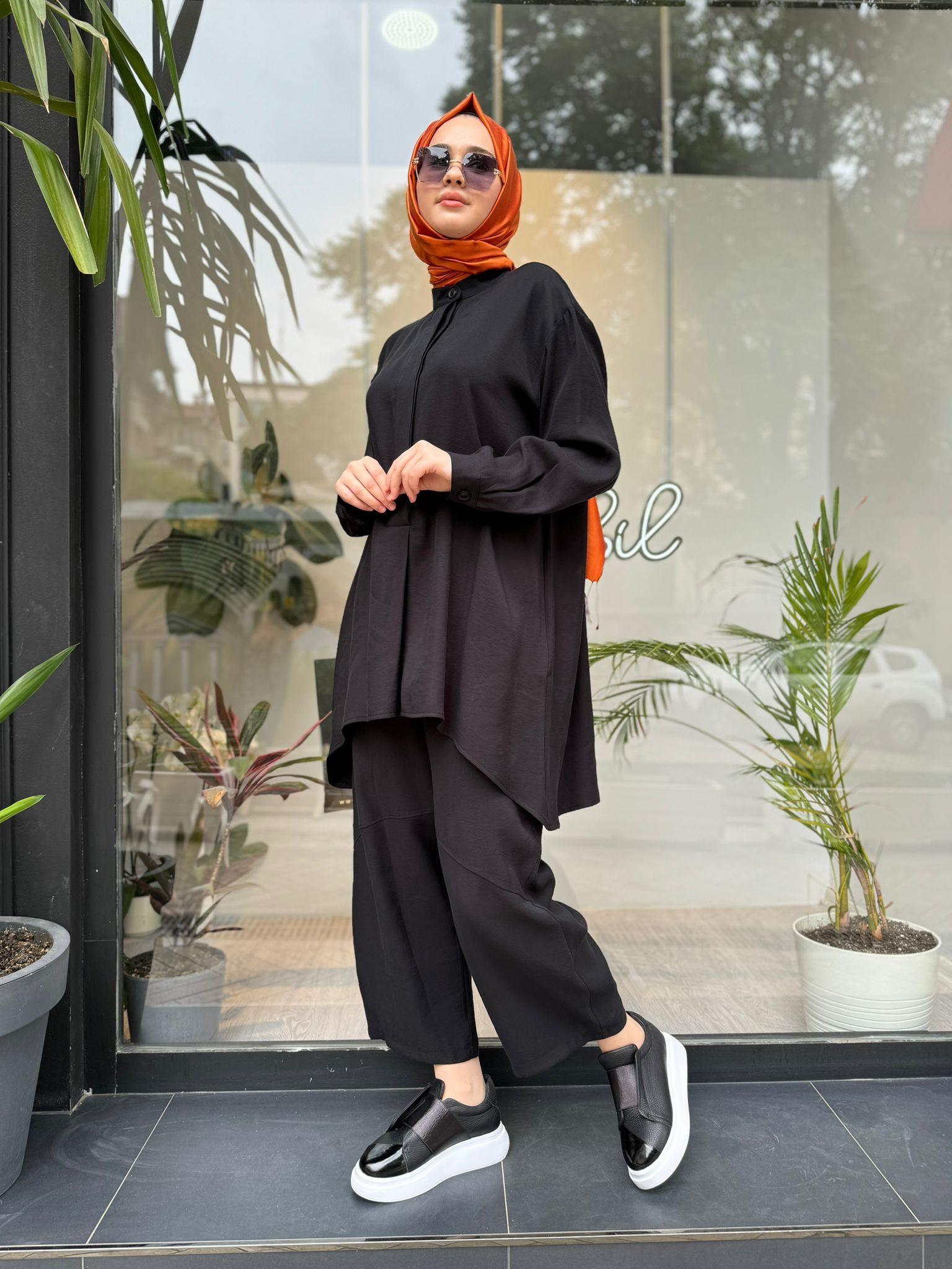 QOOQ Dorle Takım Siyah 24ss233