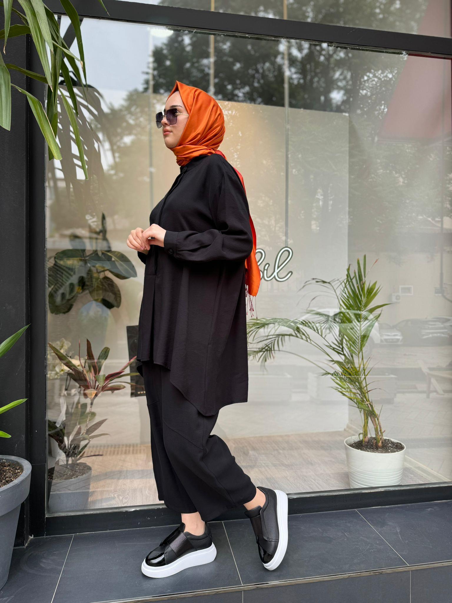QOOQ Dorle Takım Siyah 24ss233