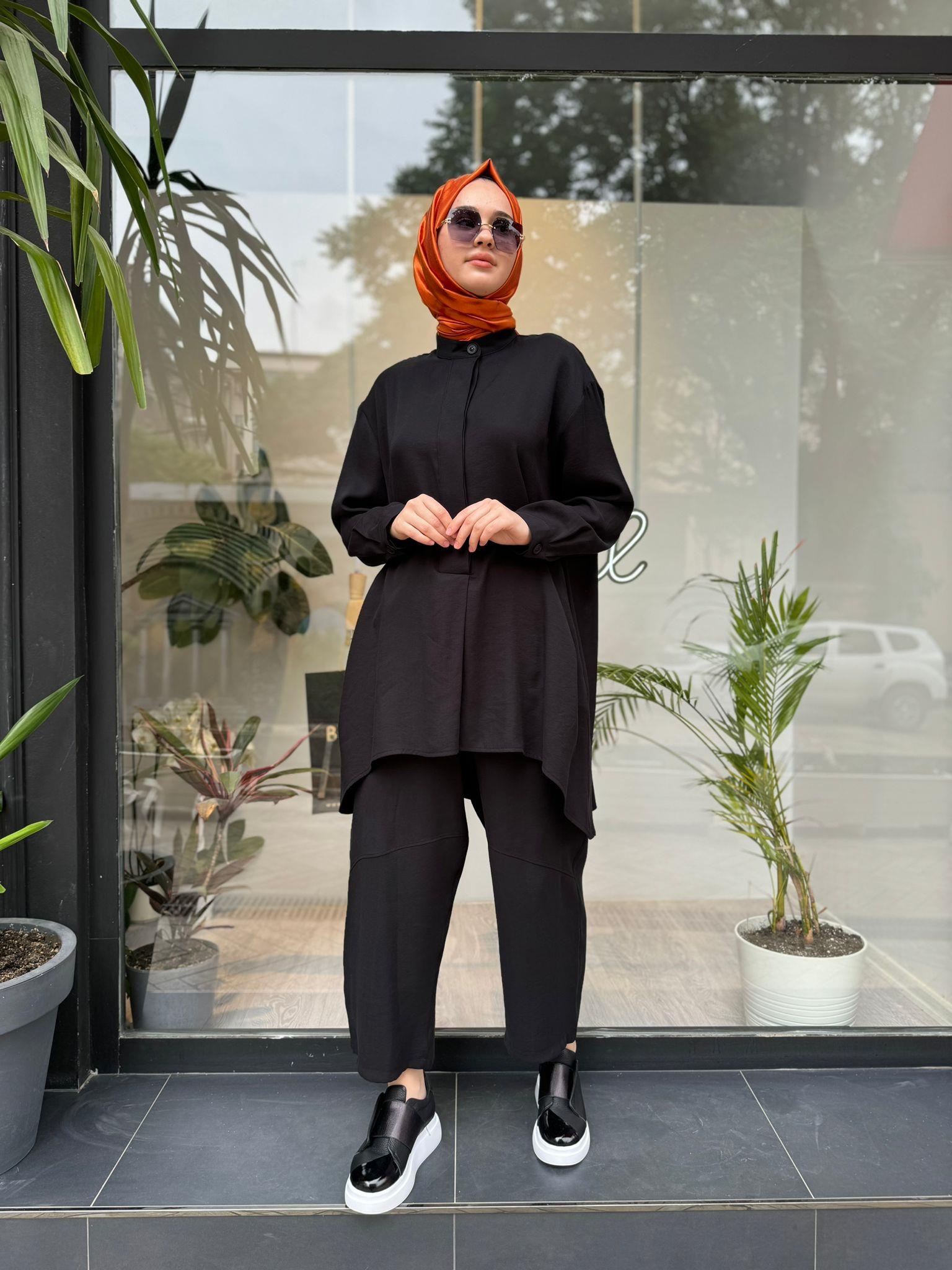 QOOQ Dorle Takım Siyah 24ss233
