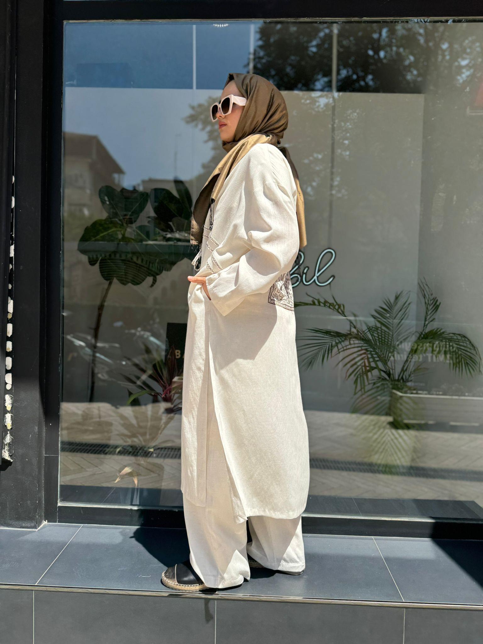 QOOQ Feronia Kimono Ekru 24ss607