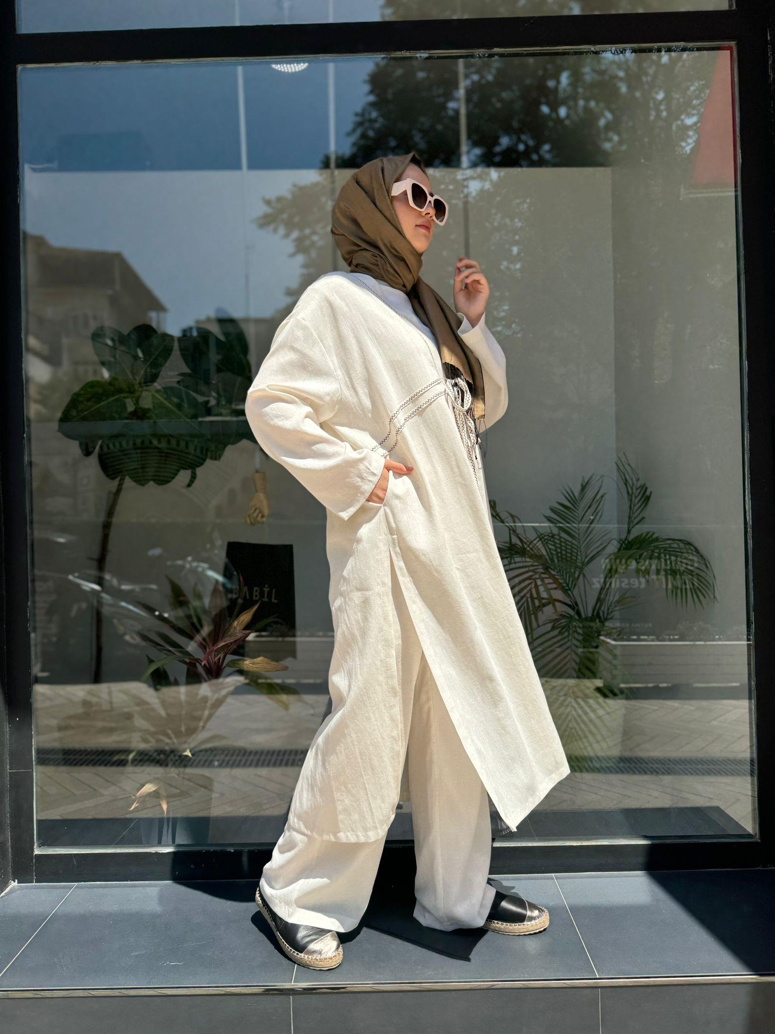 QOOQ Feronia Kimono Ekru 24ss607