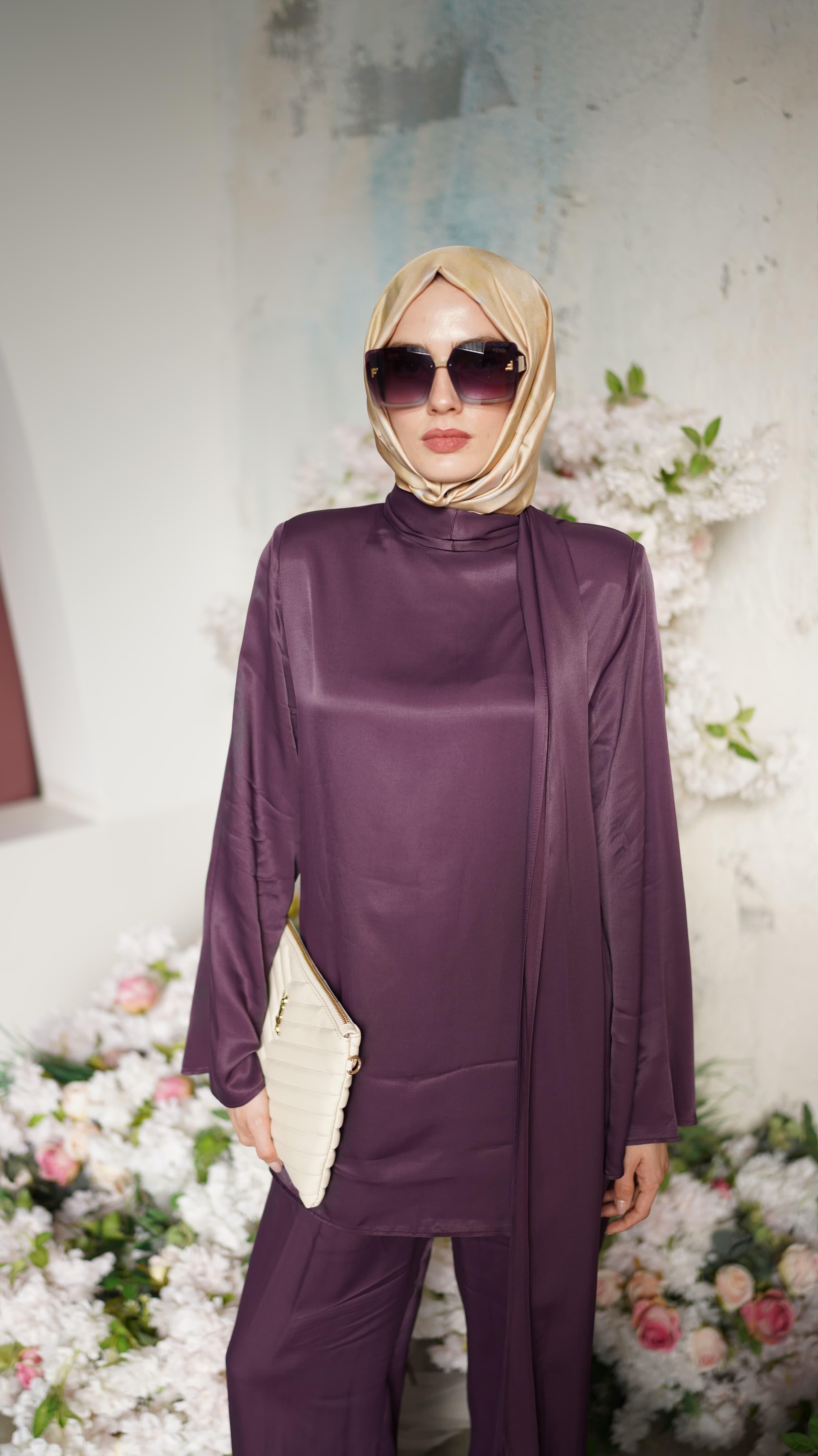 QOOQ Ferse Takım Mor 25fw225