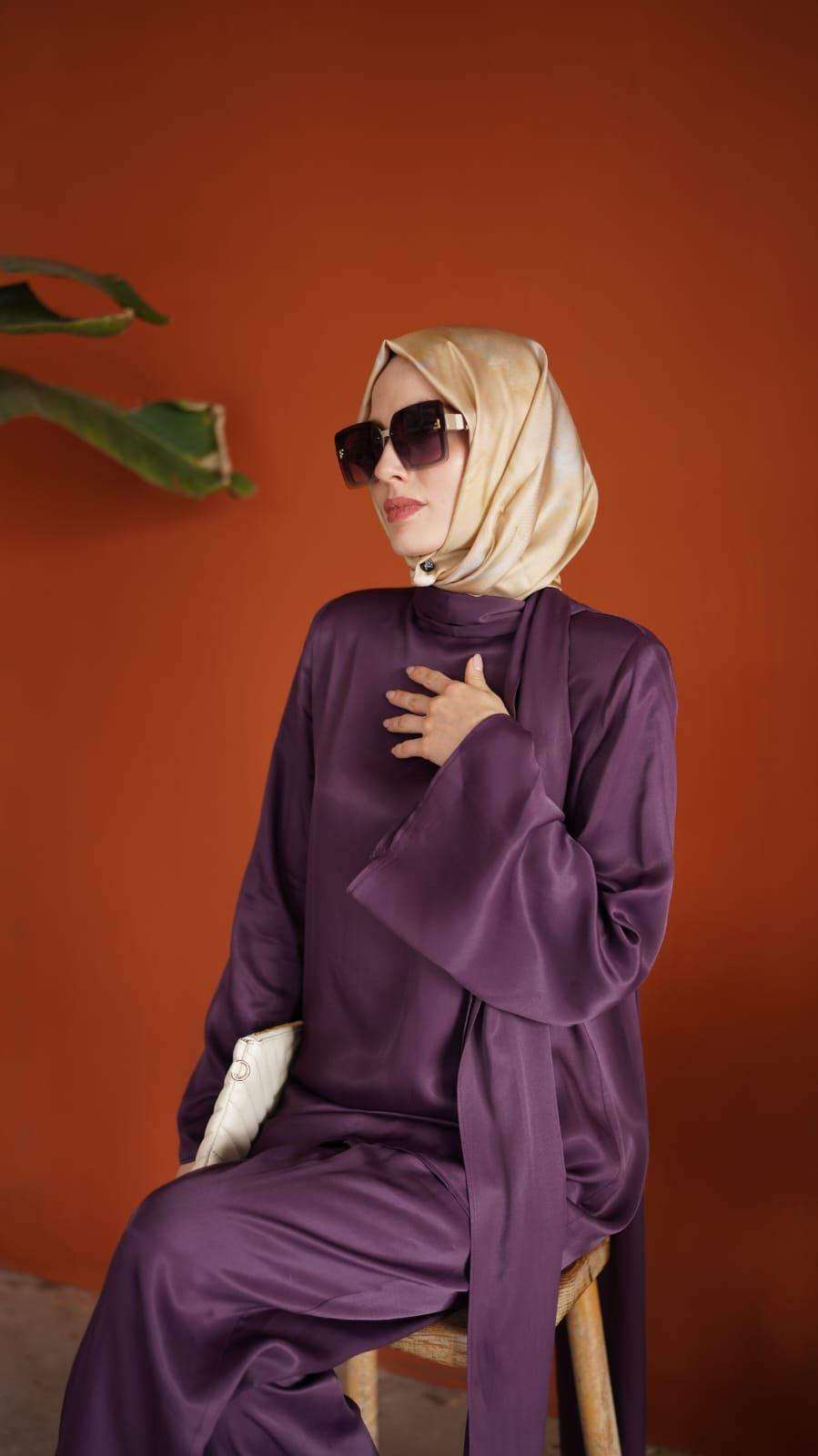 QOOQ Ferse Takım Mor 25fw225