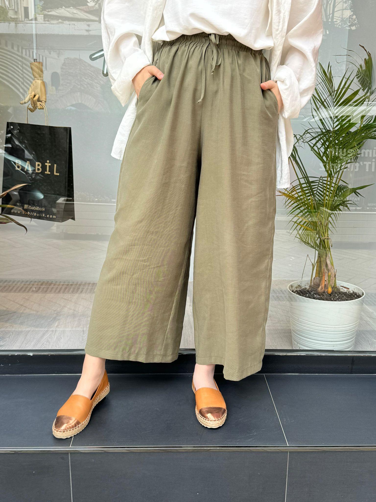 QOOQ Gloria Pantolon Haki 24ss349