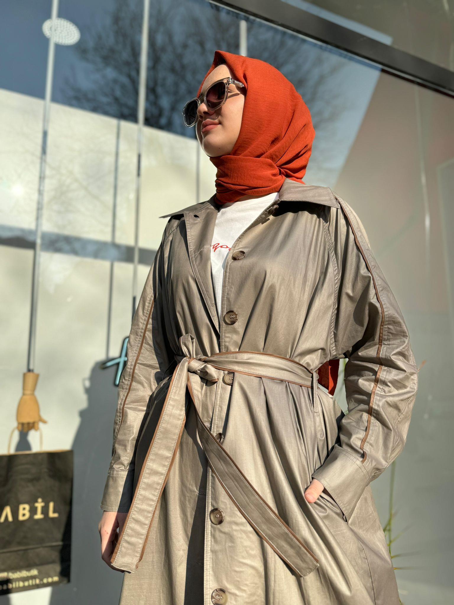 QOOQ Keti Trenç Vizon 24ss610