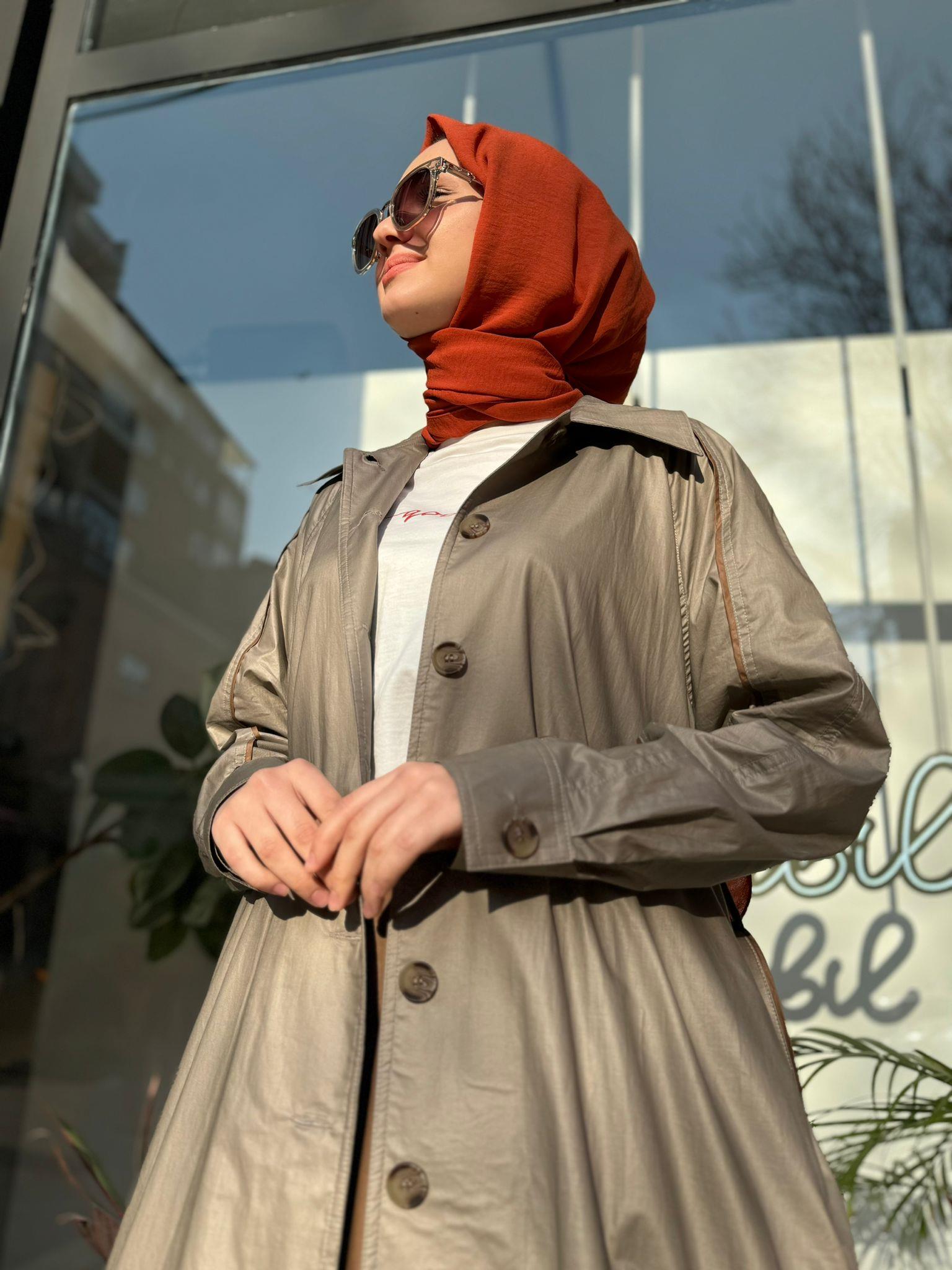 QOOQ Keti Trenç Vizon 24ss610
