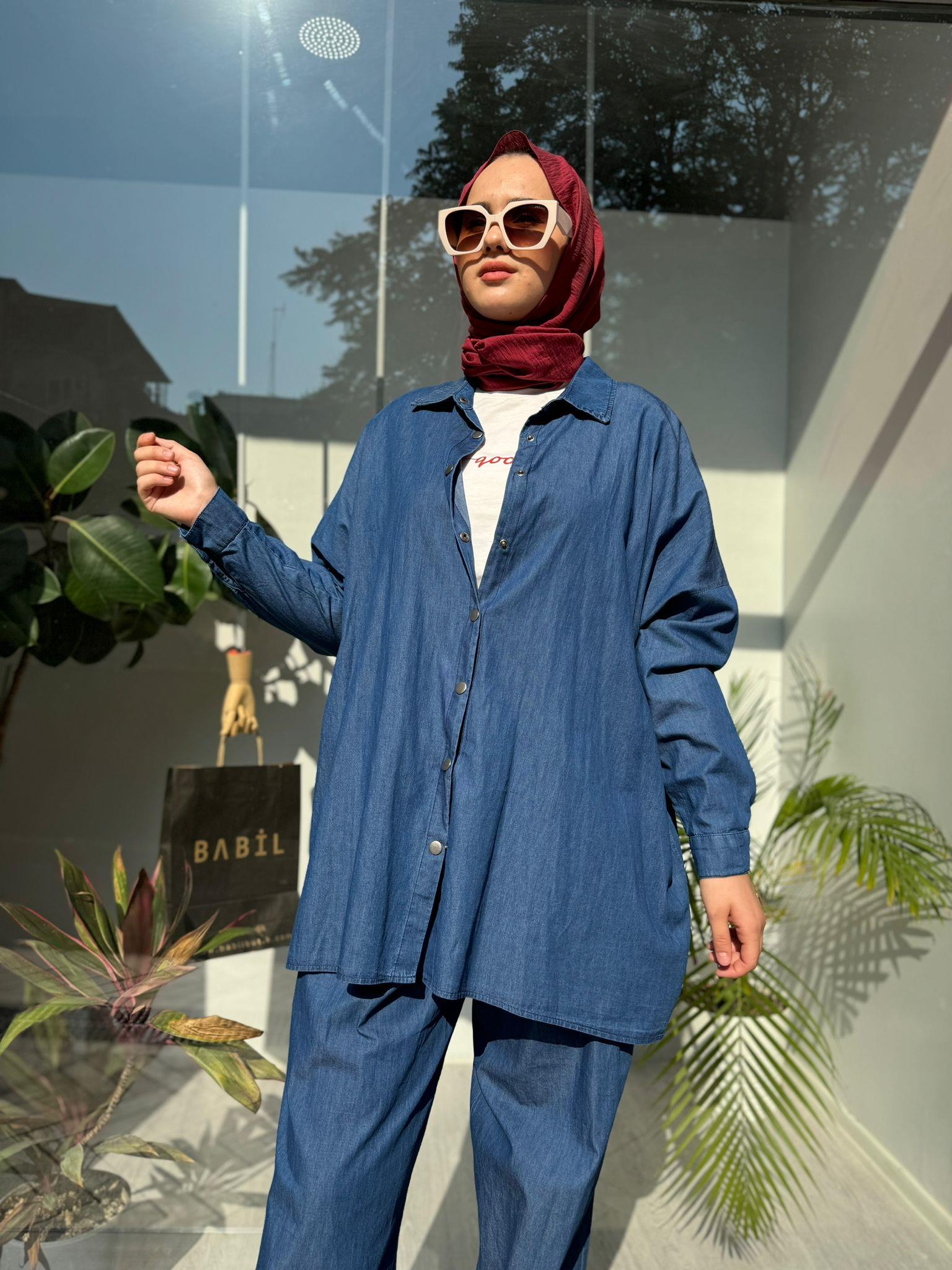 QOOQ Kot Takım Mavi 24ss244
