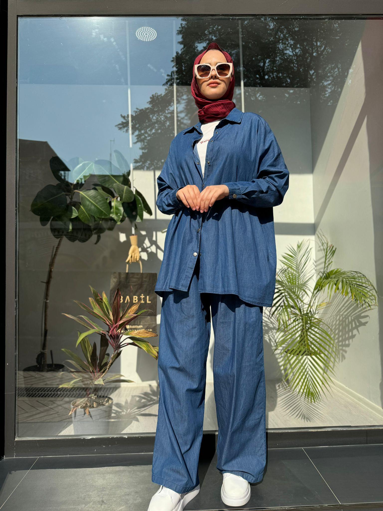 QOOQ Kot Takım Mavi 24ss244