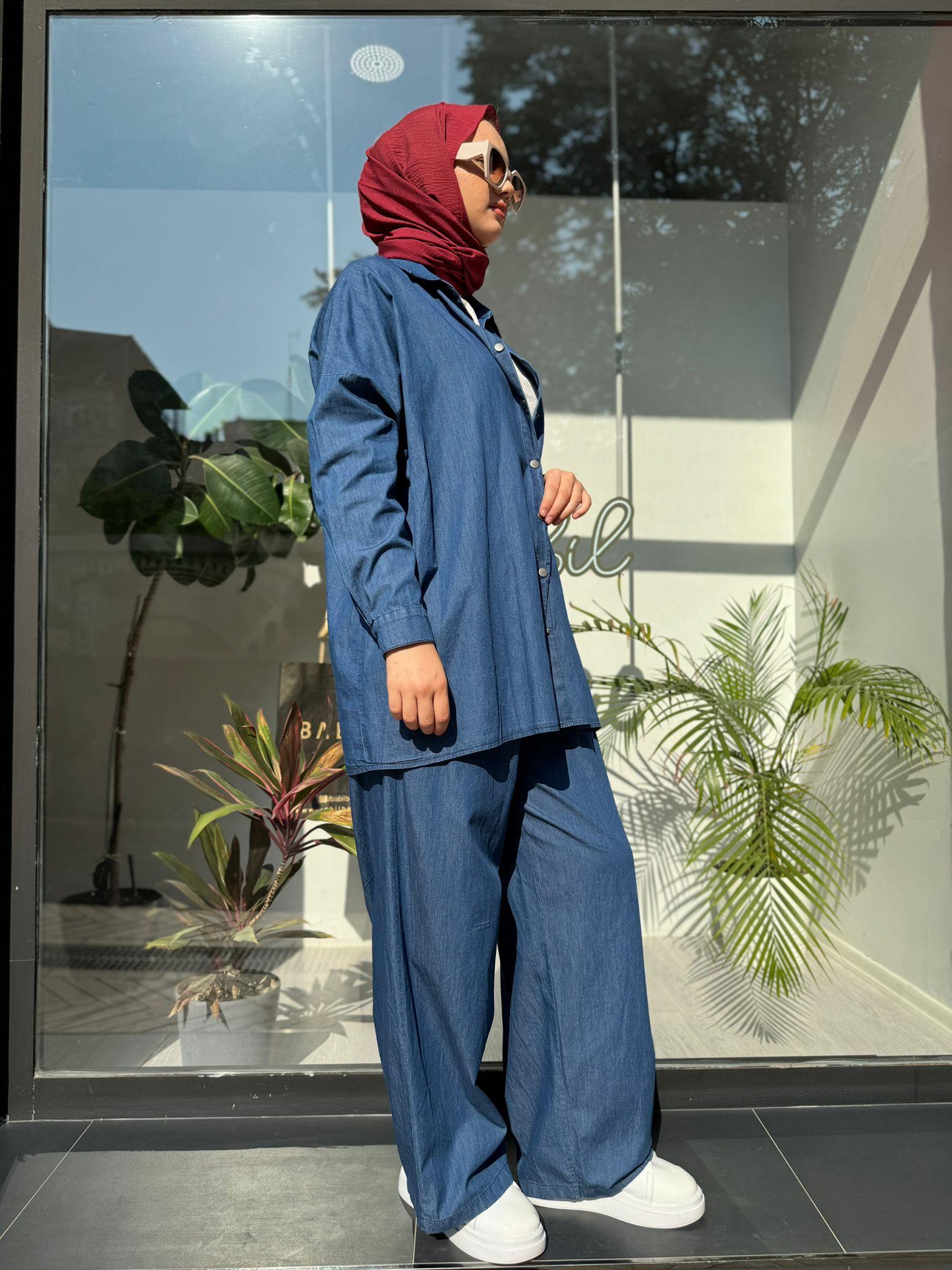 QOOQ Kot Takım Mavi 24ss244