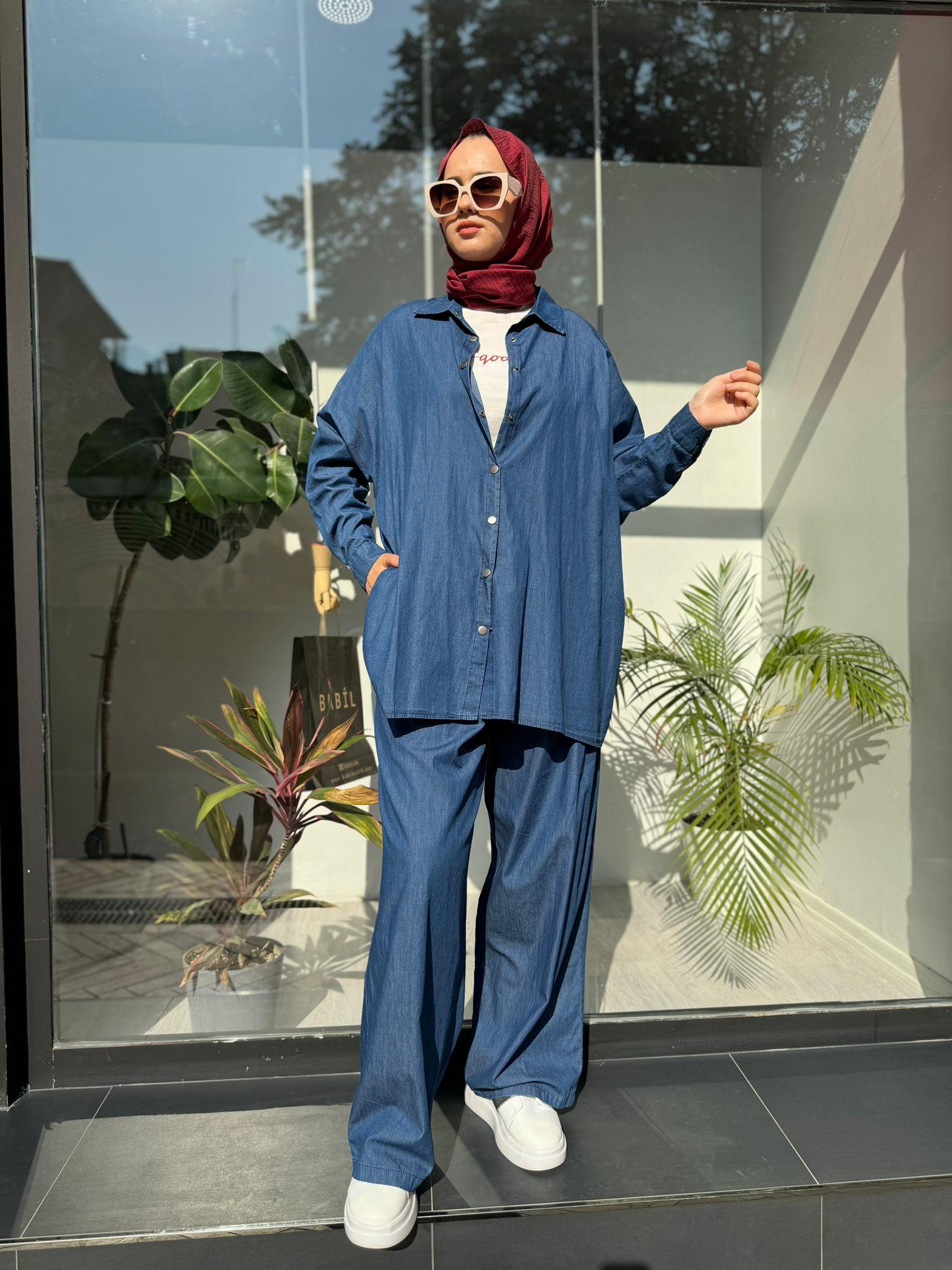 QOOQ Kot Takım Mavi 24ss244