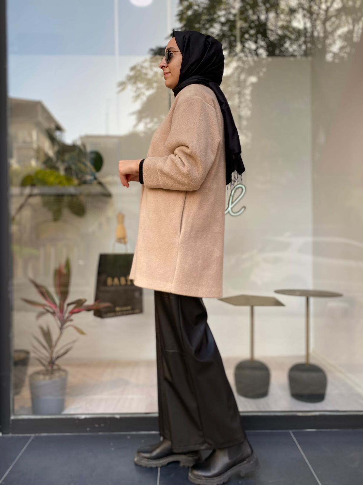 QOOQ Lady Hırka Bej 24fw613 