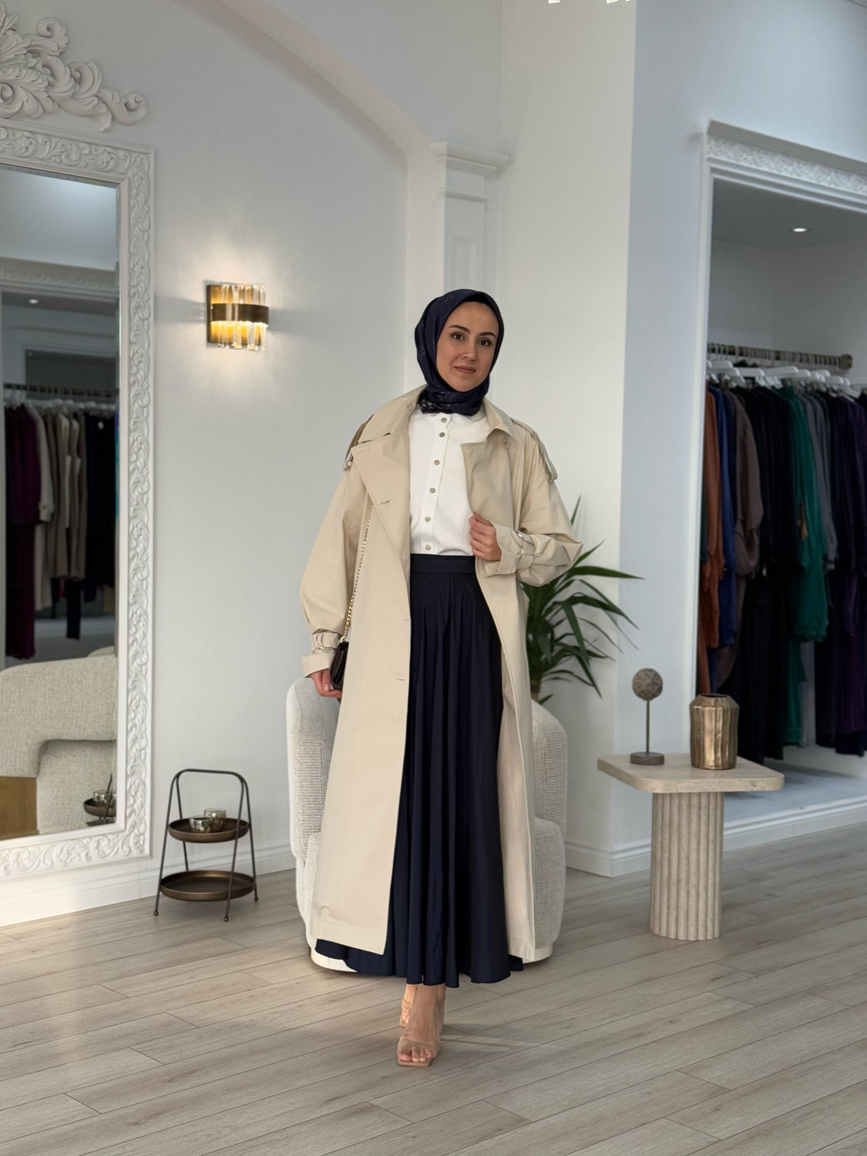 QOOQ Luna Trençkot Bej 25ss621