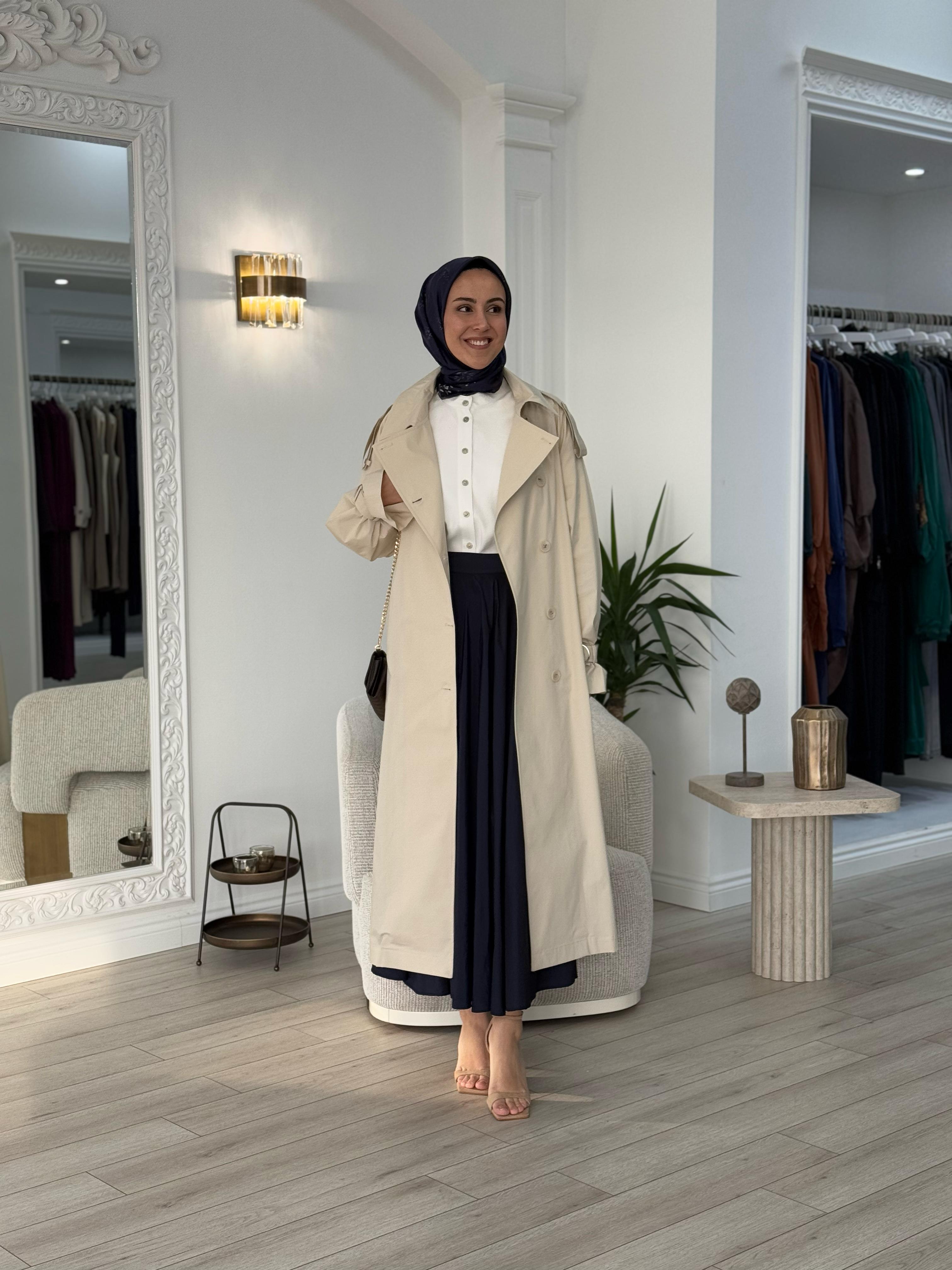 QOOQ Luna Trençkot Bej 25ss621