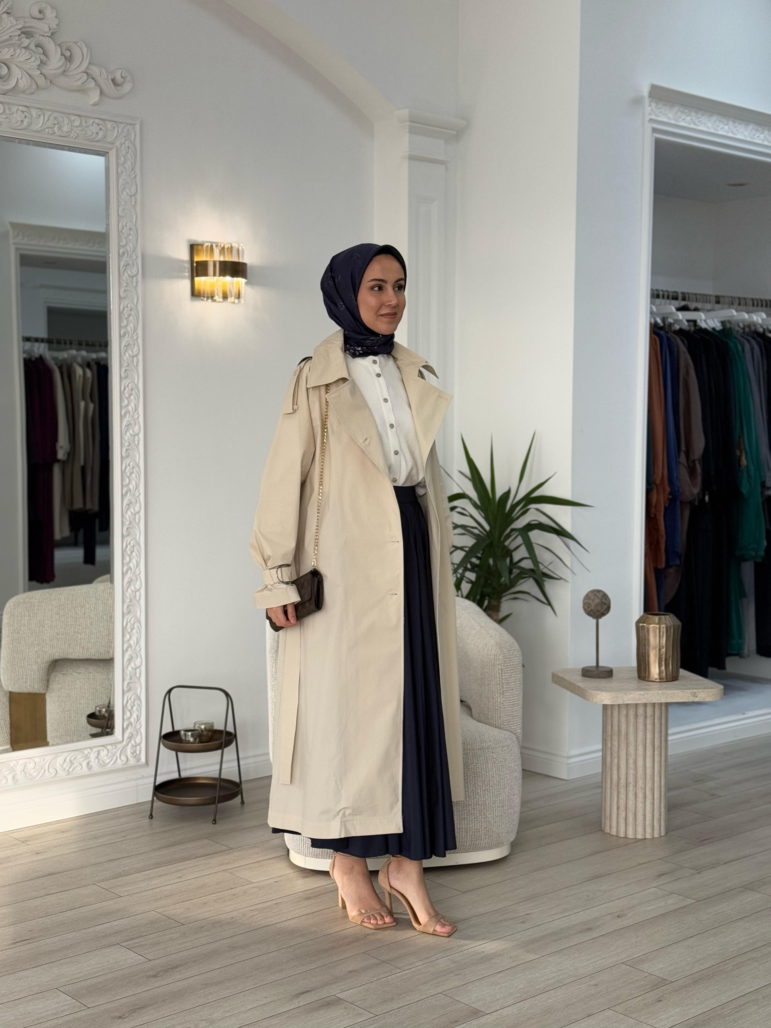 QOOQ Luna Trençkot Bej 25ss621