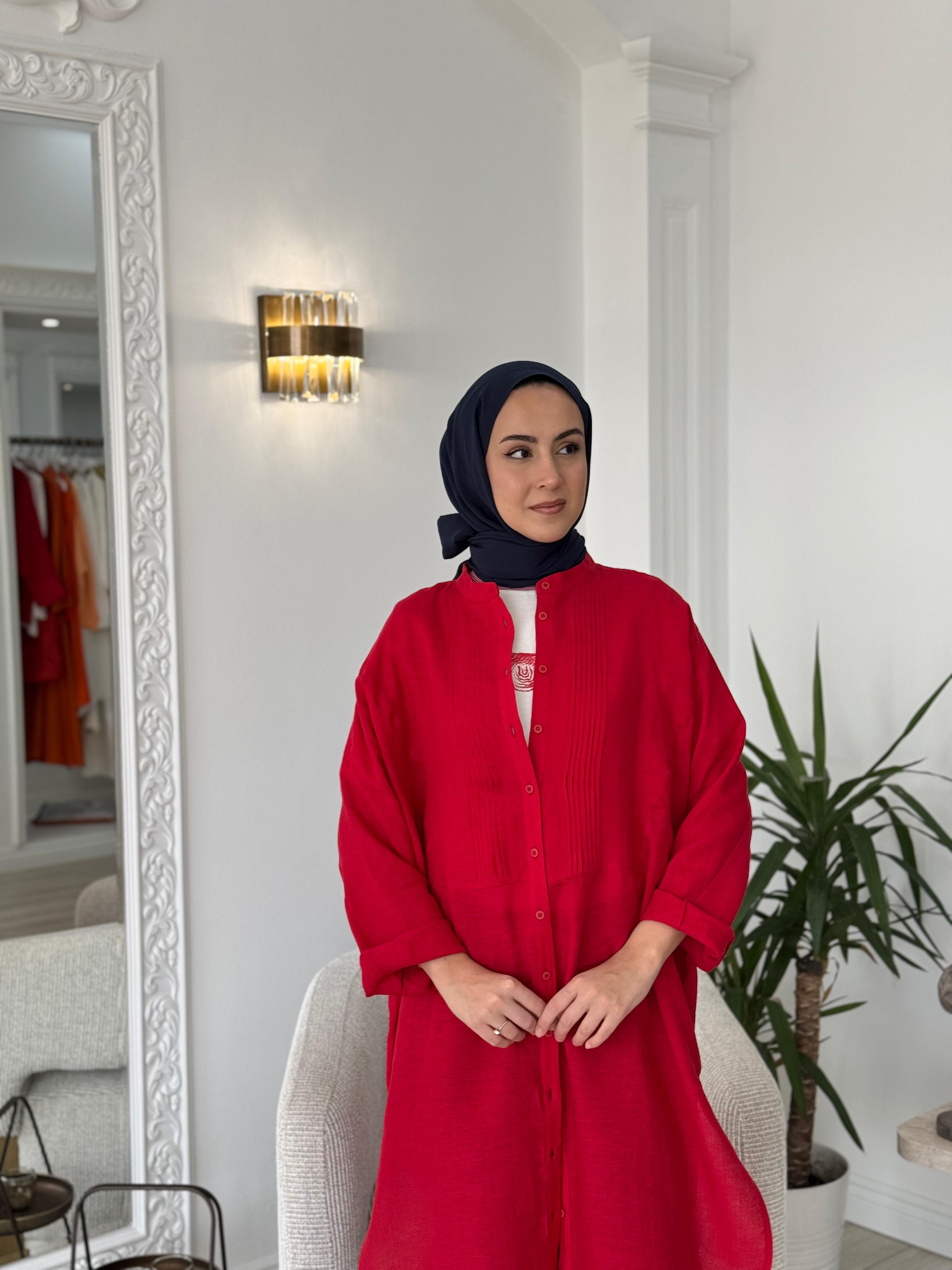 QOOQ Min Gömlek Kırmızı 25ss230