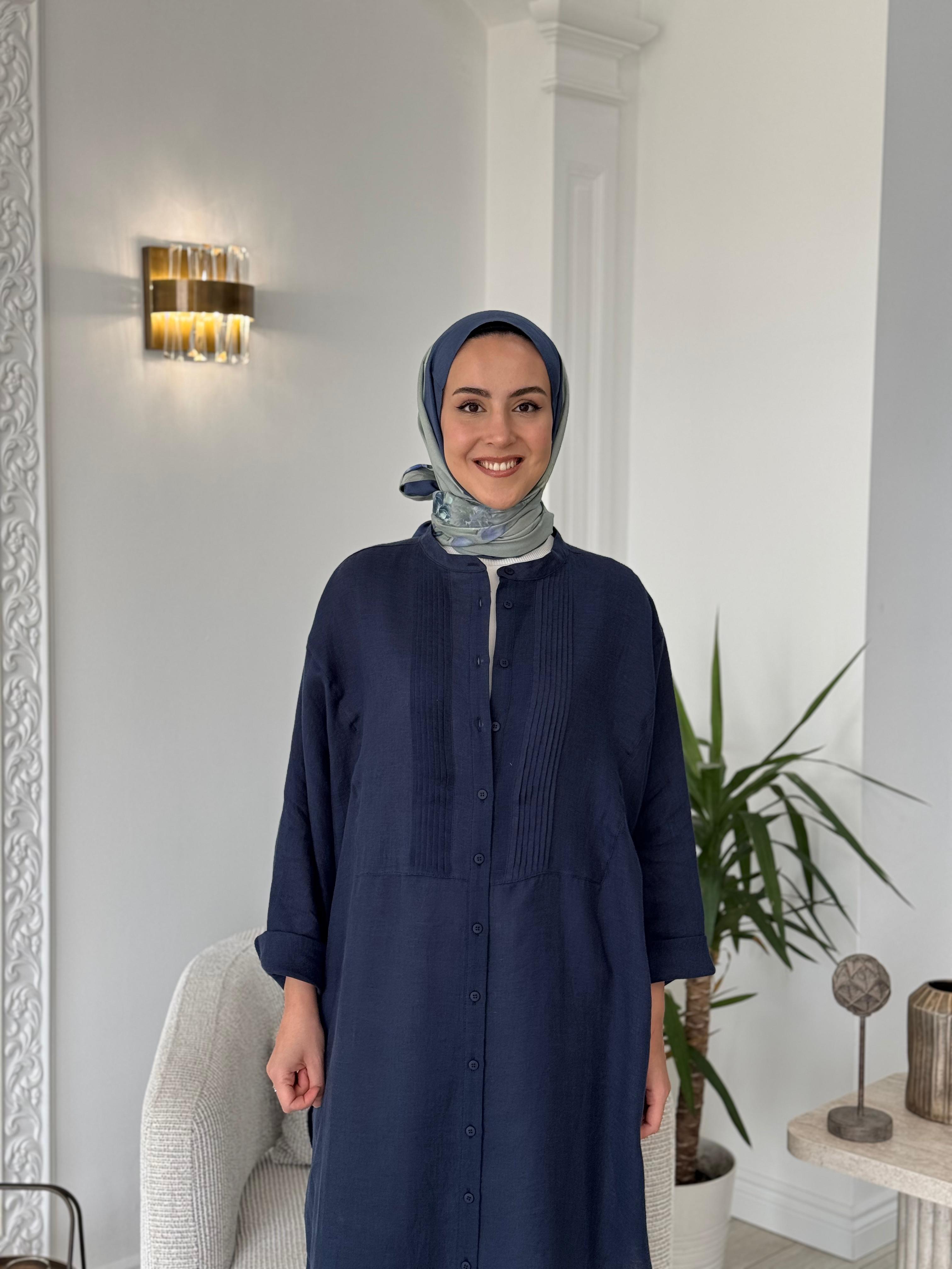 QOOQ Min Gömlek Lacivert 25ss230