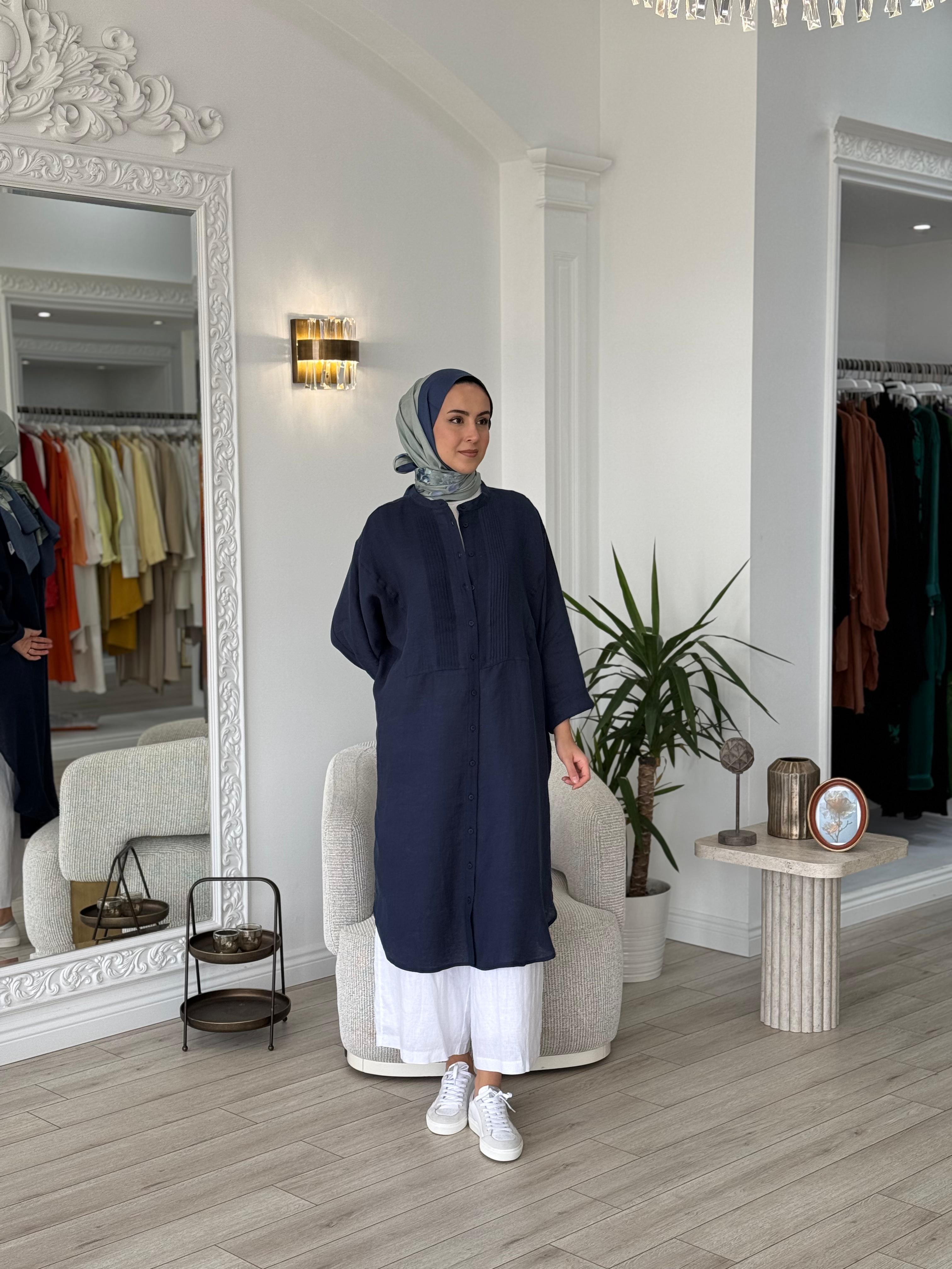 QOOQ Min Gömlek Lacivert 25ss230