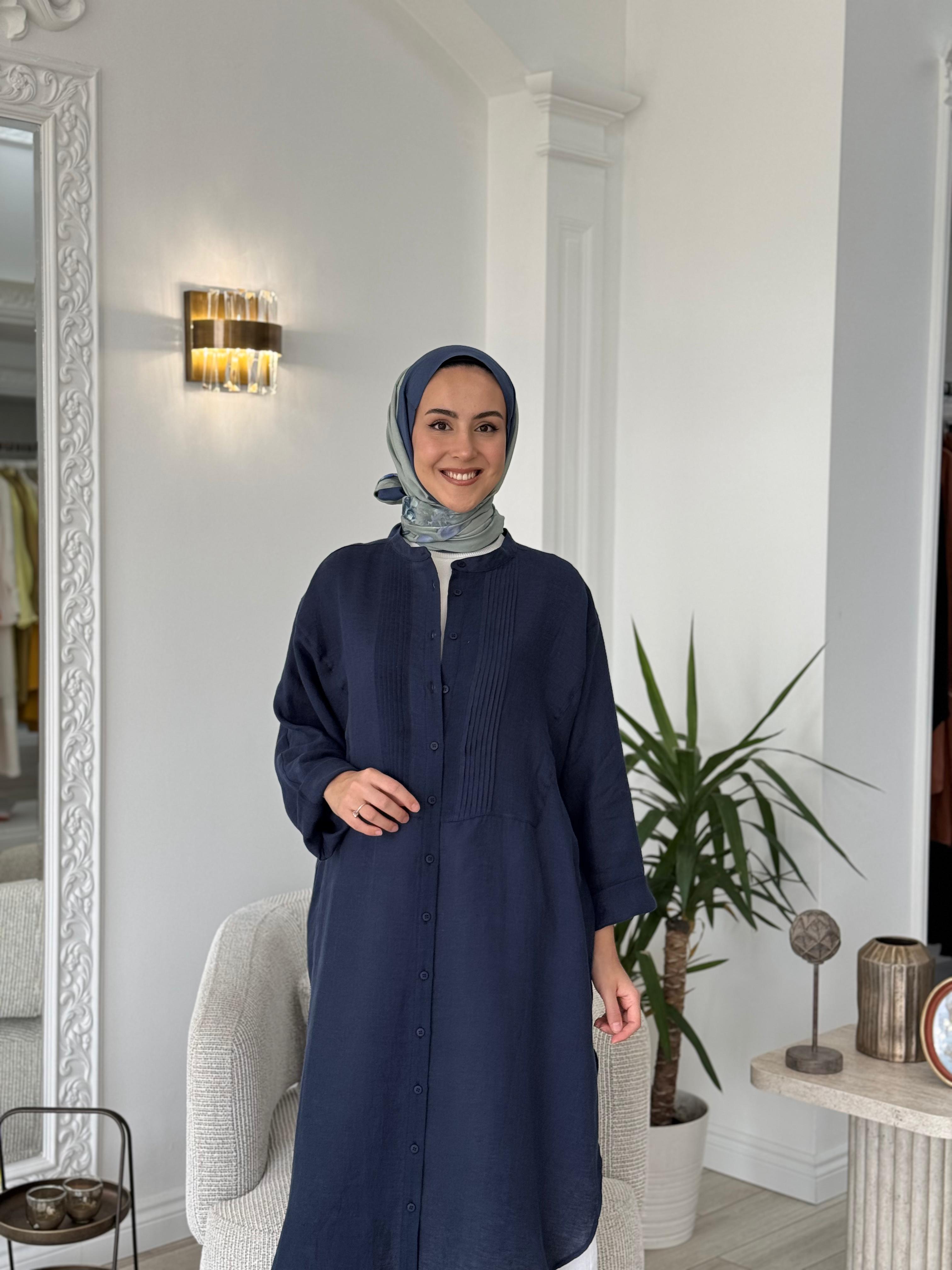 QOOQ Min Gömlek Lacivert 25ss230