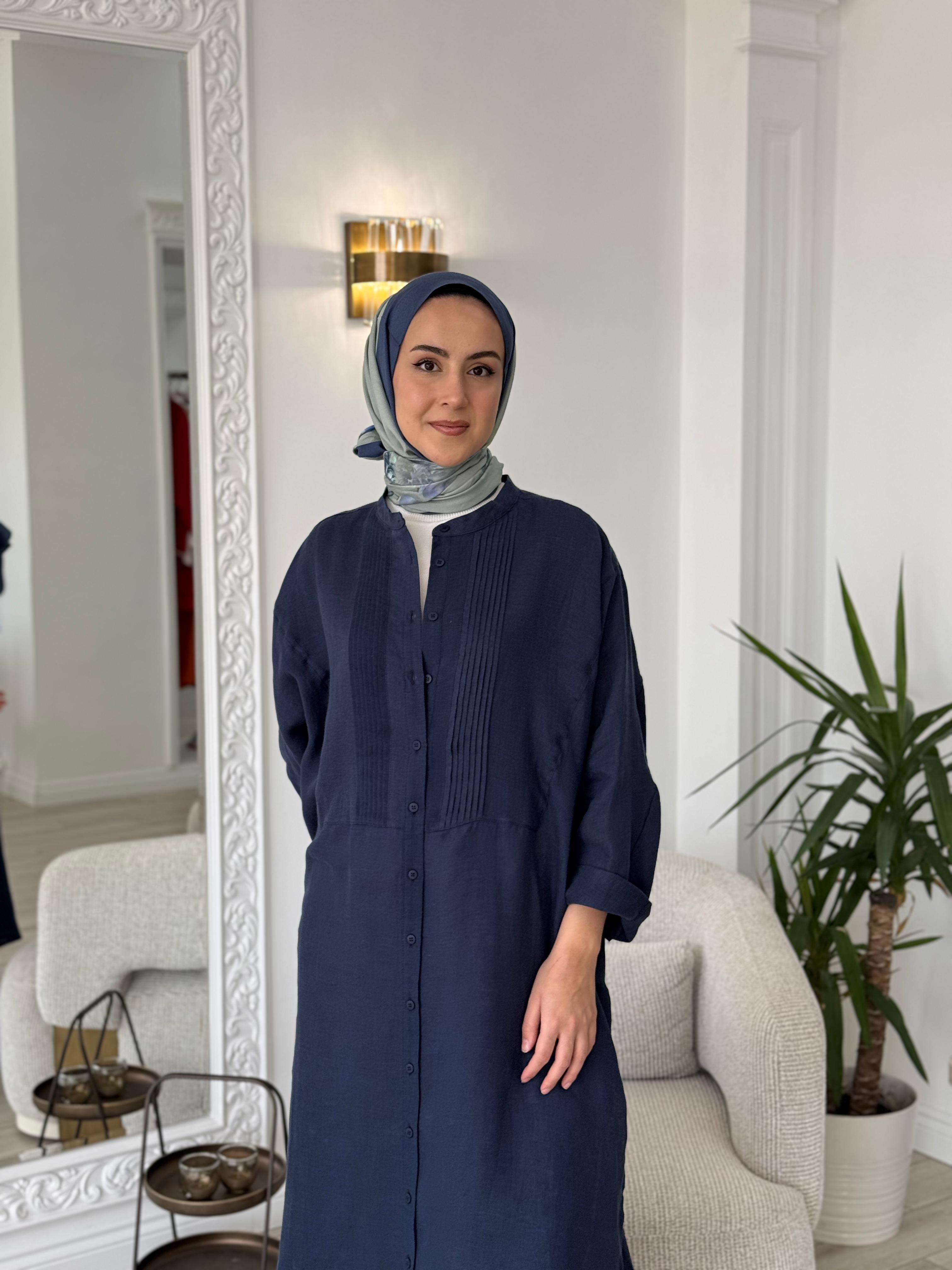 QOOQ Min Gömlek Lacivert 25ss230