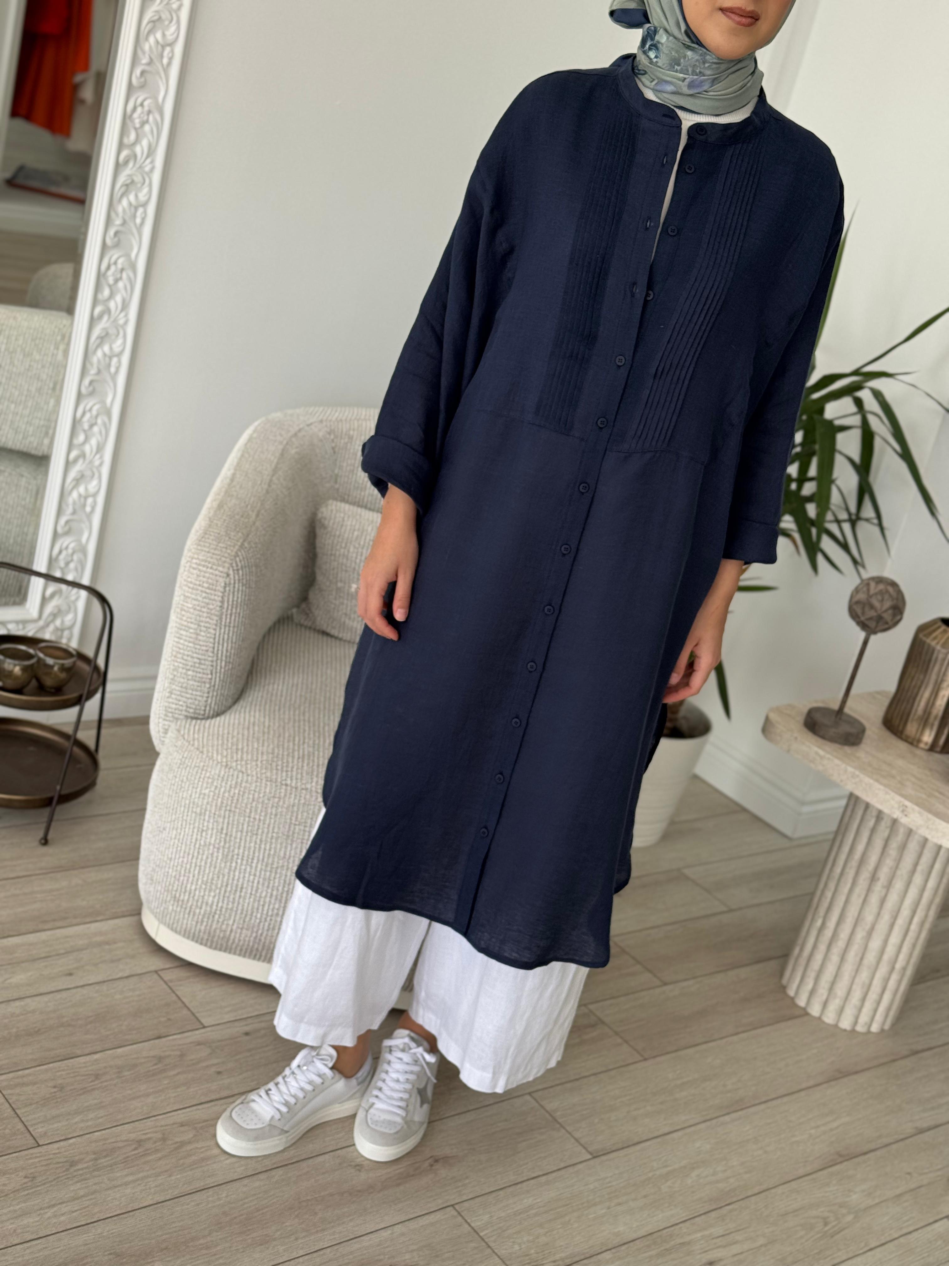 QOOQ Min Gömlek Lacivert 25ss230