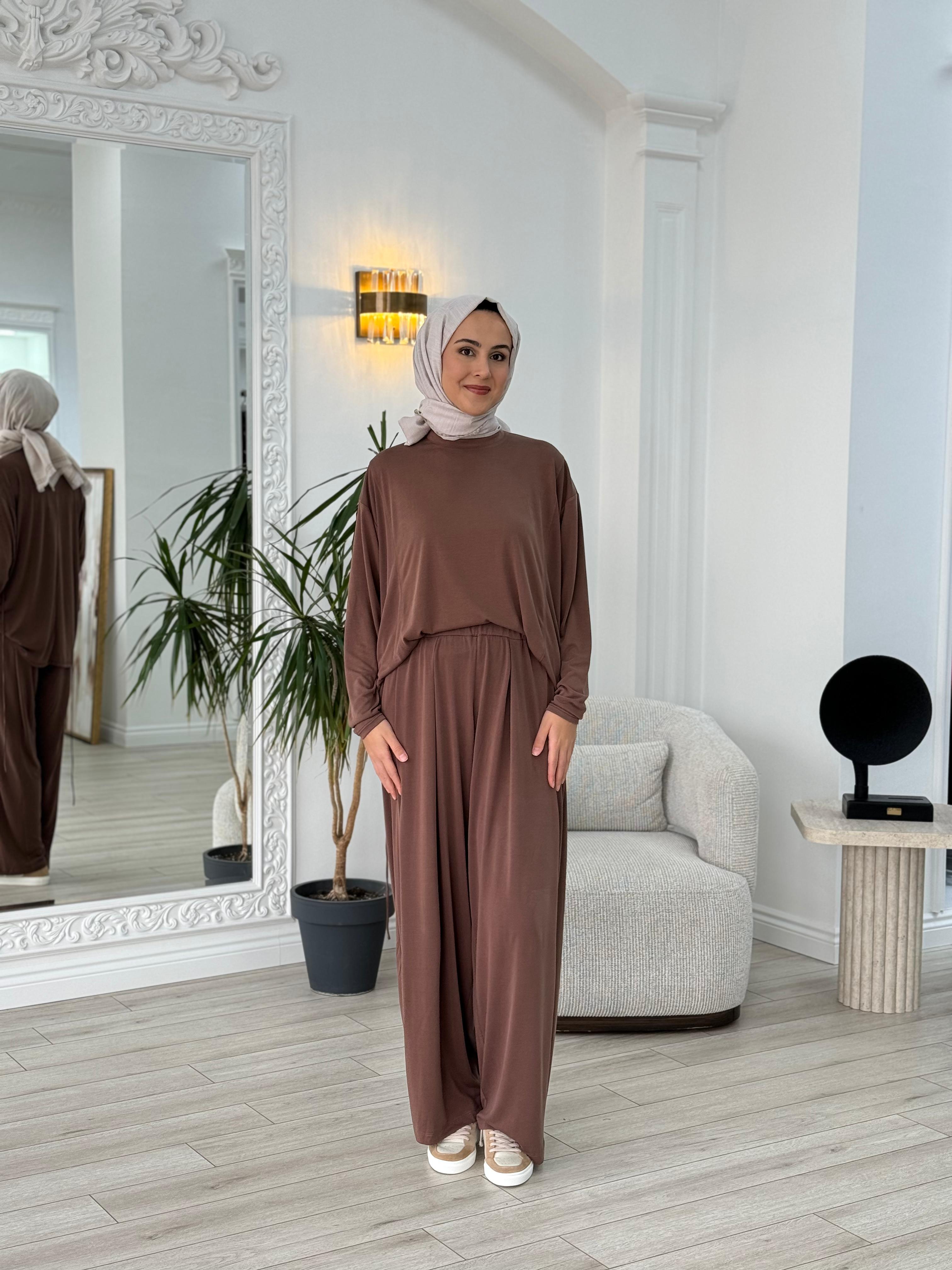 QOOQ Moja Takım Kahverengi 25fw211