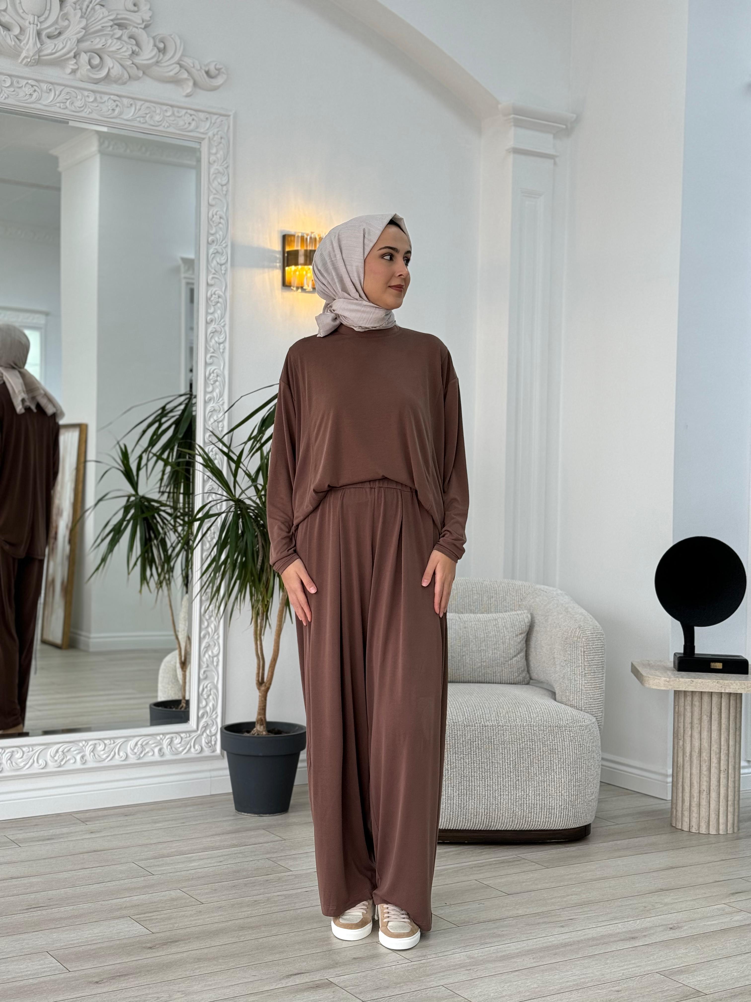 QOOQ Moja Takım Kahverengi 25fw211