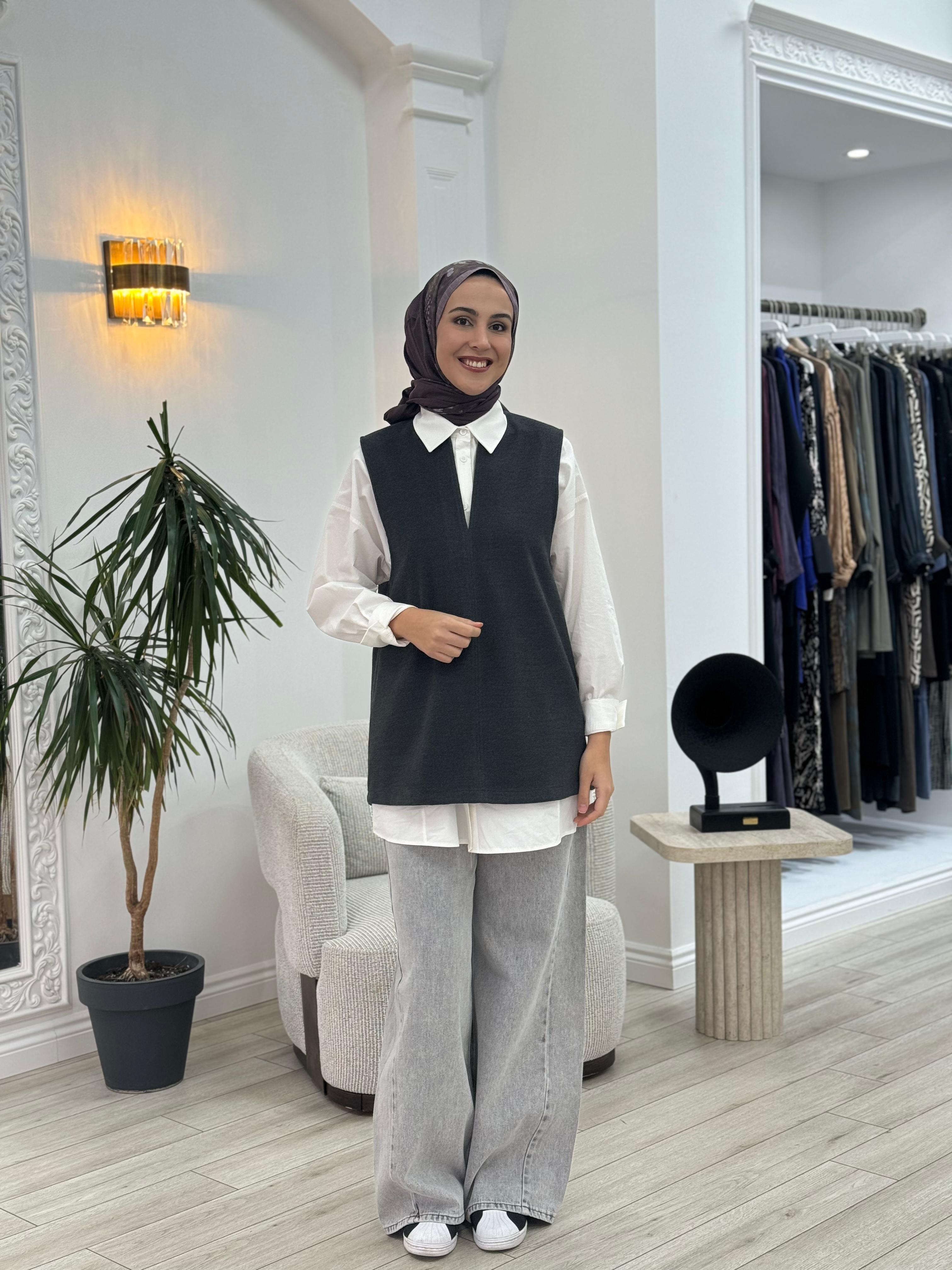 QOOQ Oroka Süveter Gri 25fw609