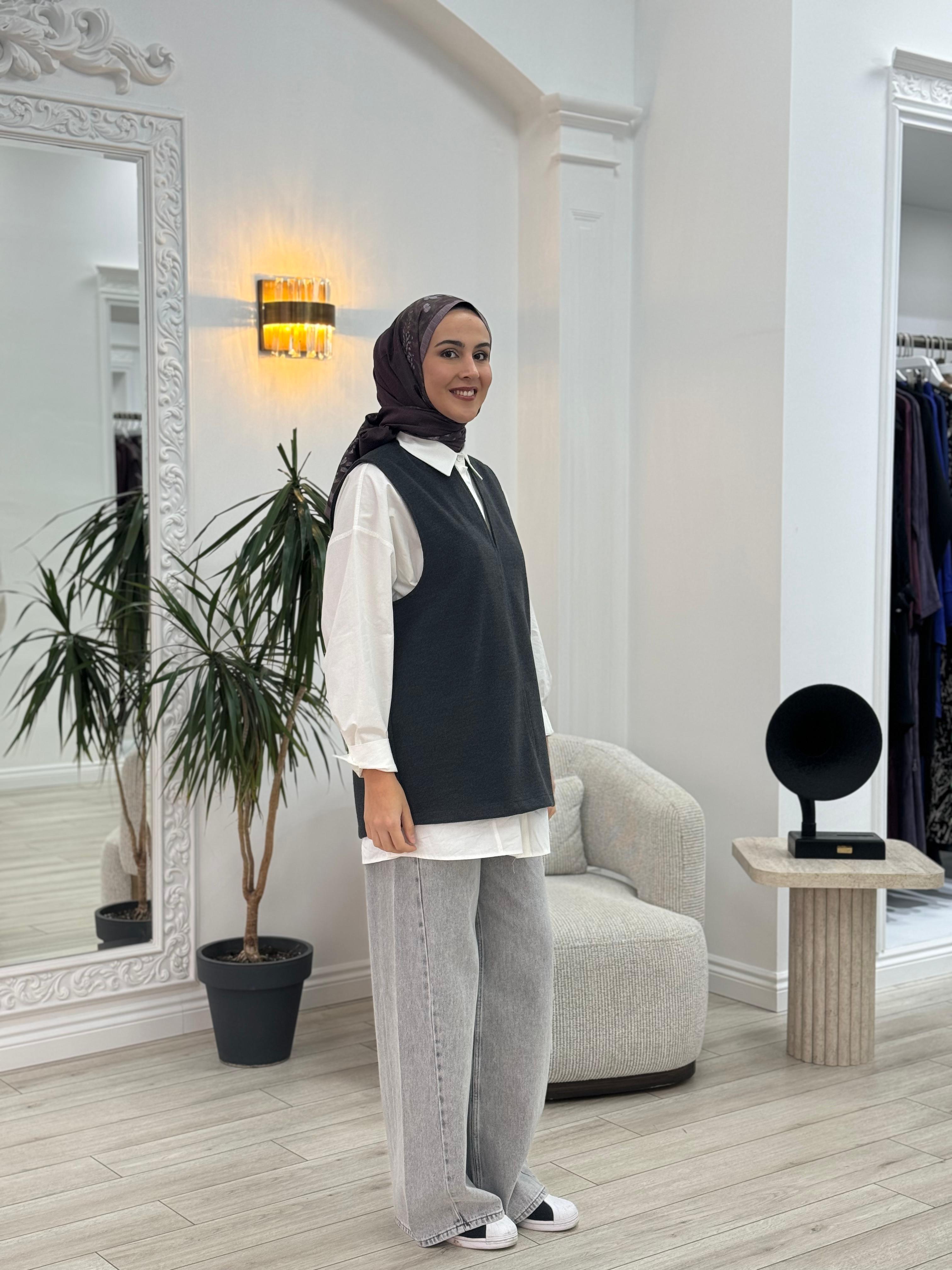 QOOQ Oroka Süveter Gri 25fw609