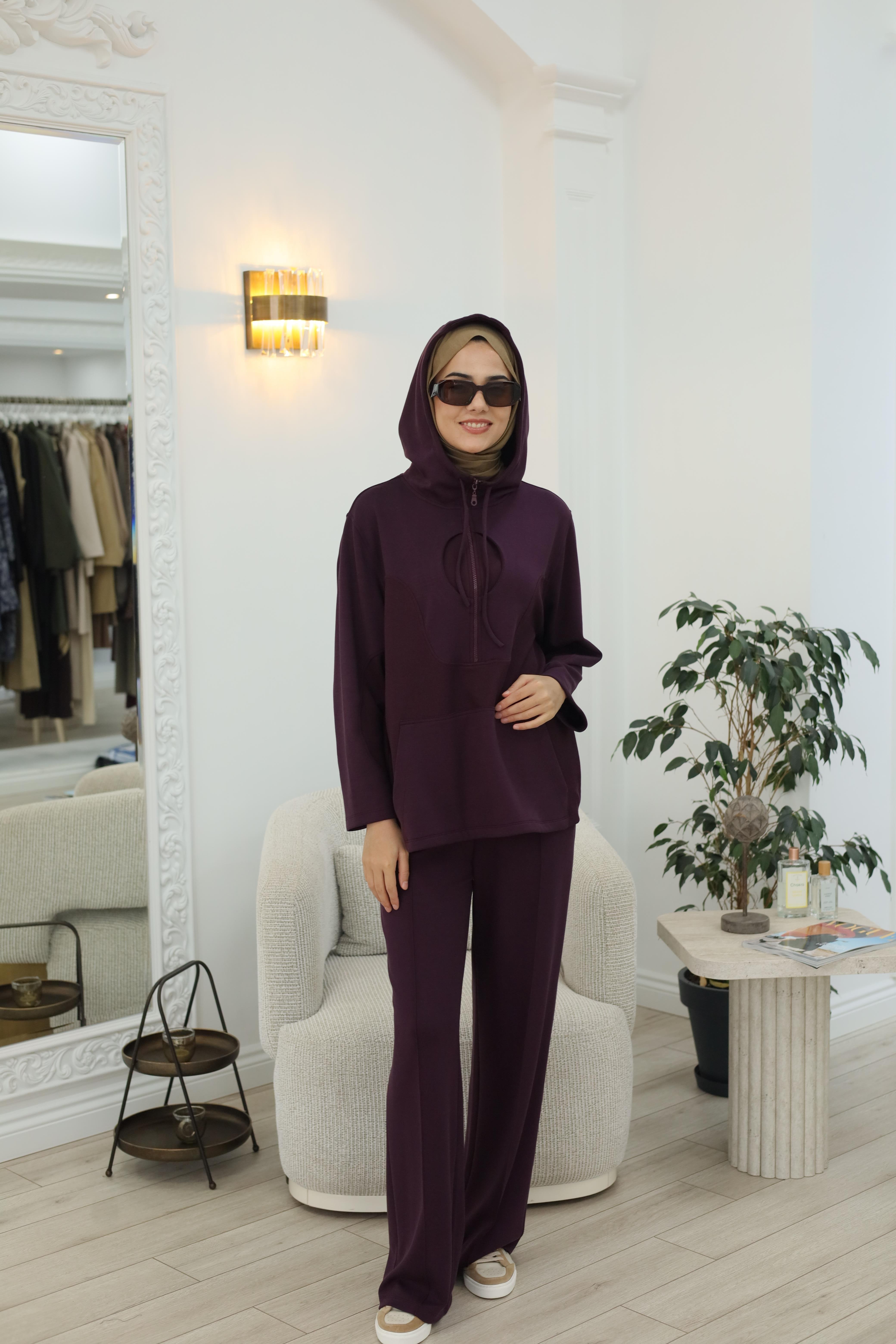 QOOQ Oysho Bordo Pantolon 26fw307