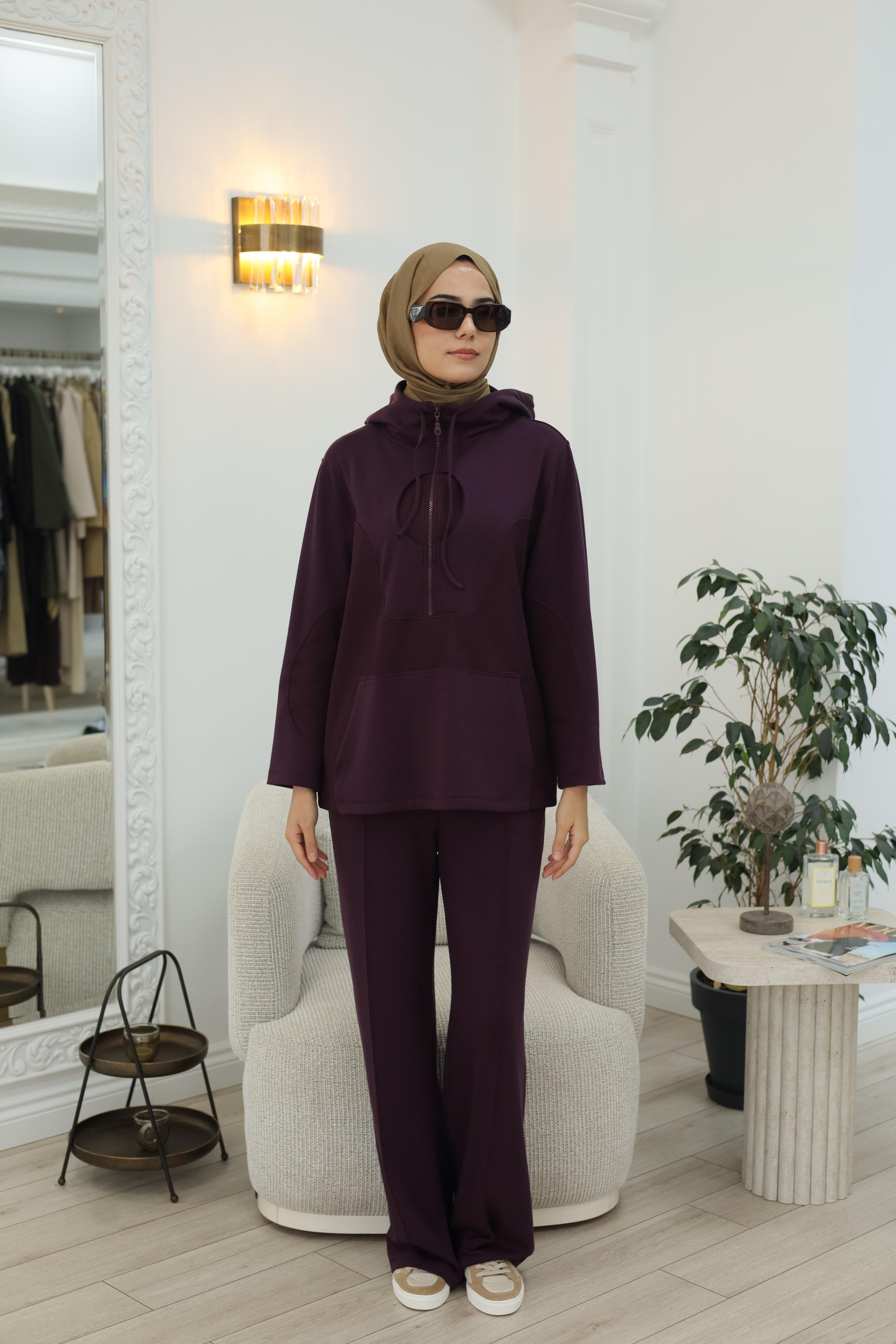 QOOQ Oysho Bordo Pantolon 26fw307