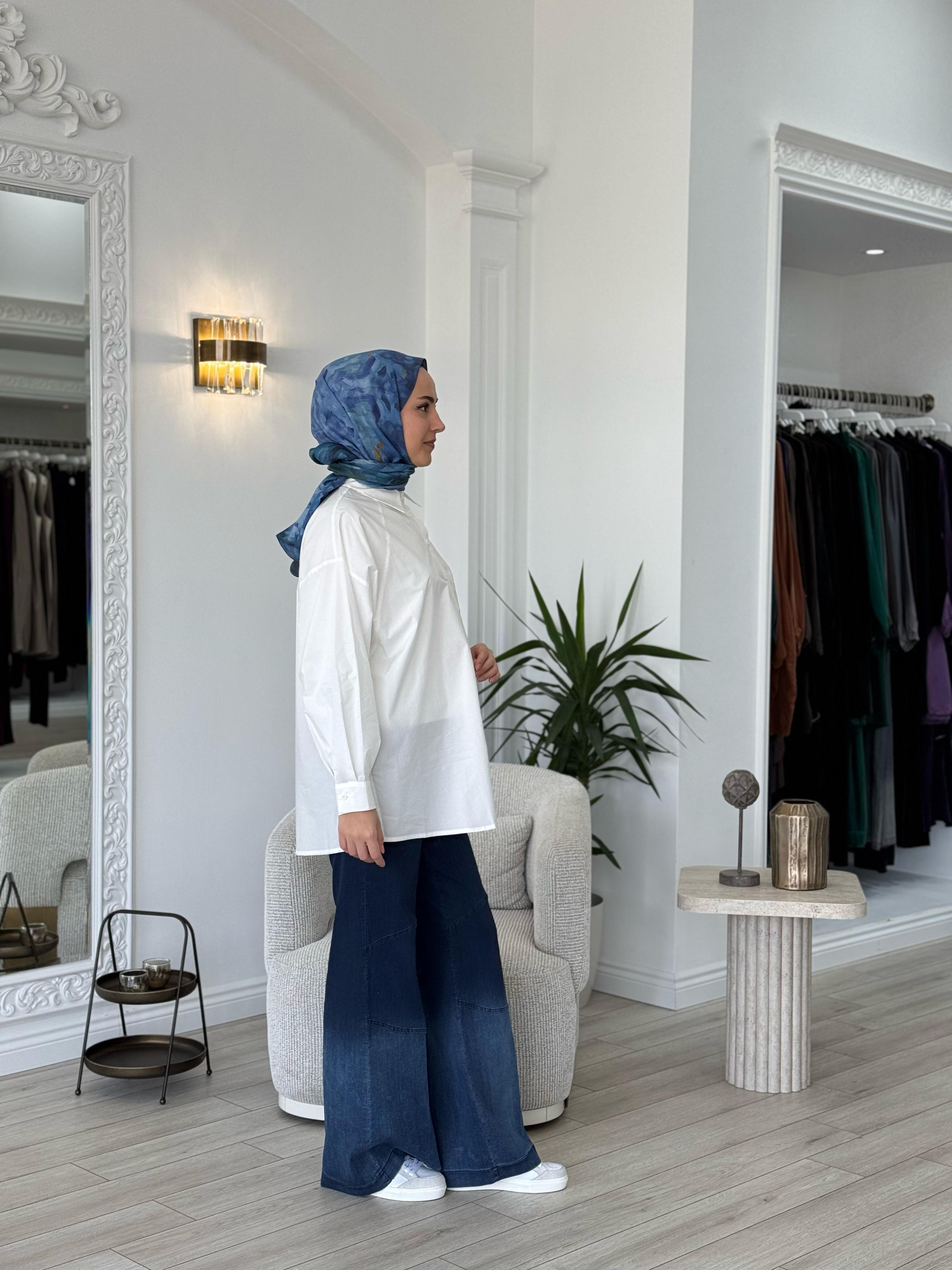 QOOQ Pop Gömlek Beyaz 25ss204