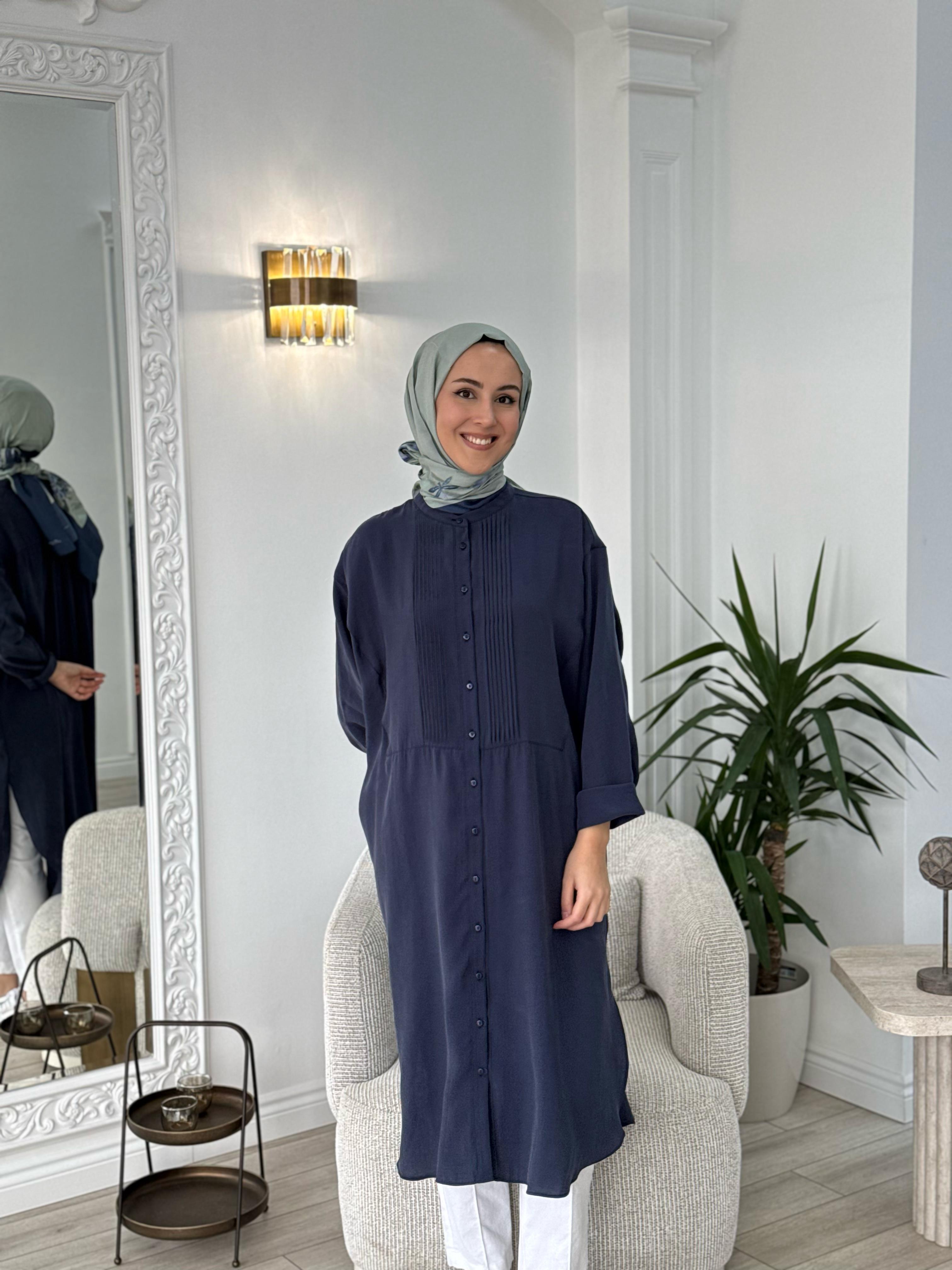 QOOQ Ruvo Gömlek Lacivert 25ss202