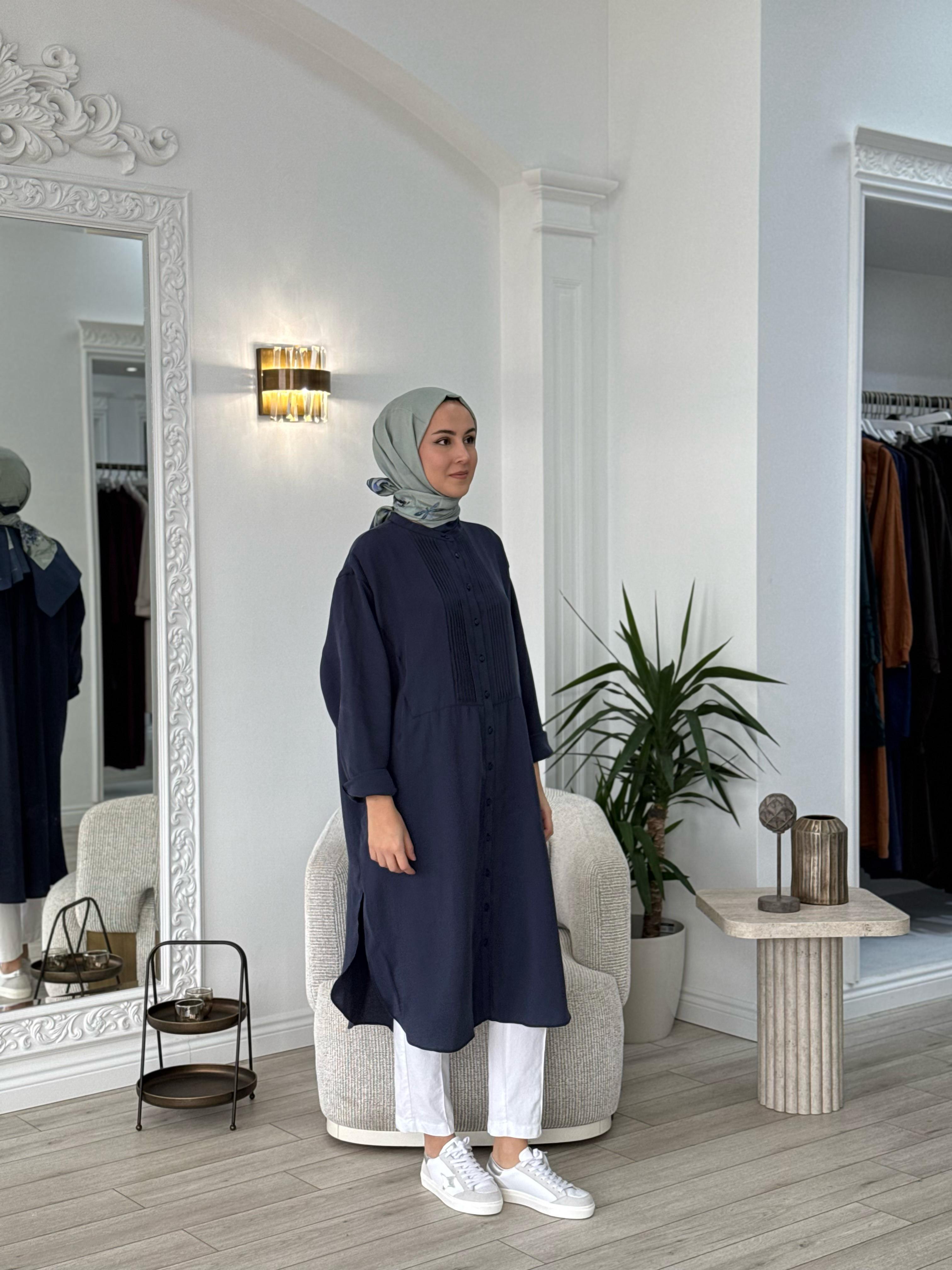 QOOQ Ruvo Gömlek Lacivert 25ss202