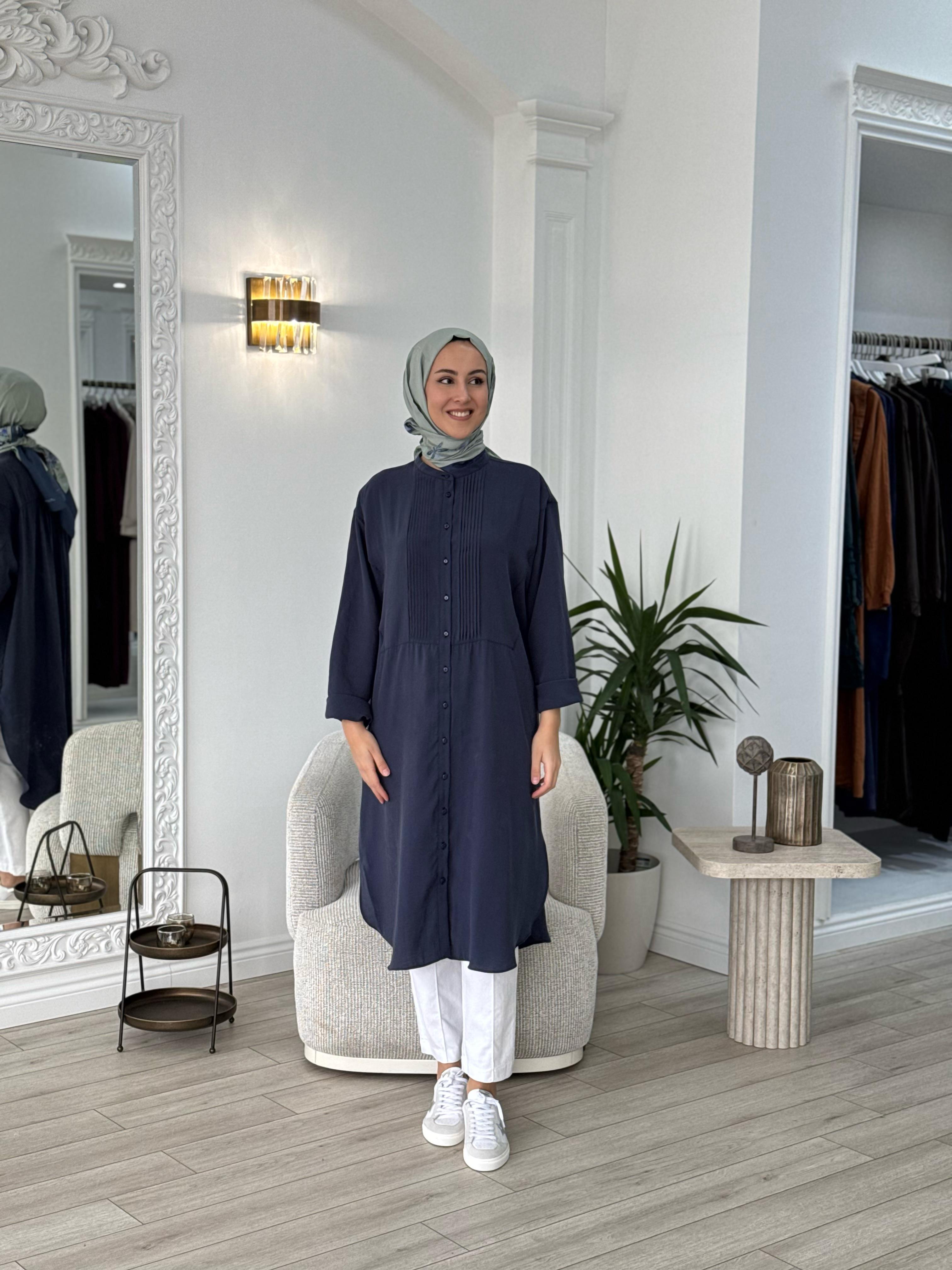 QOOQ Ruvo Gömlek Lacivert 25ss202