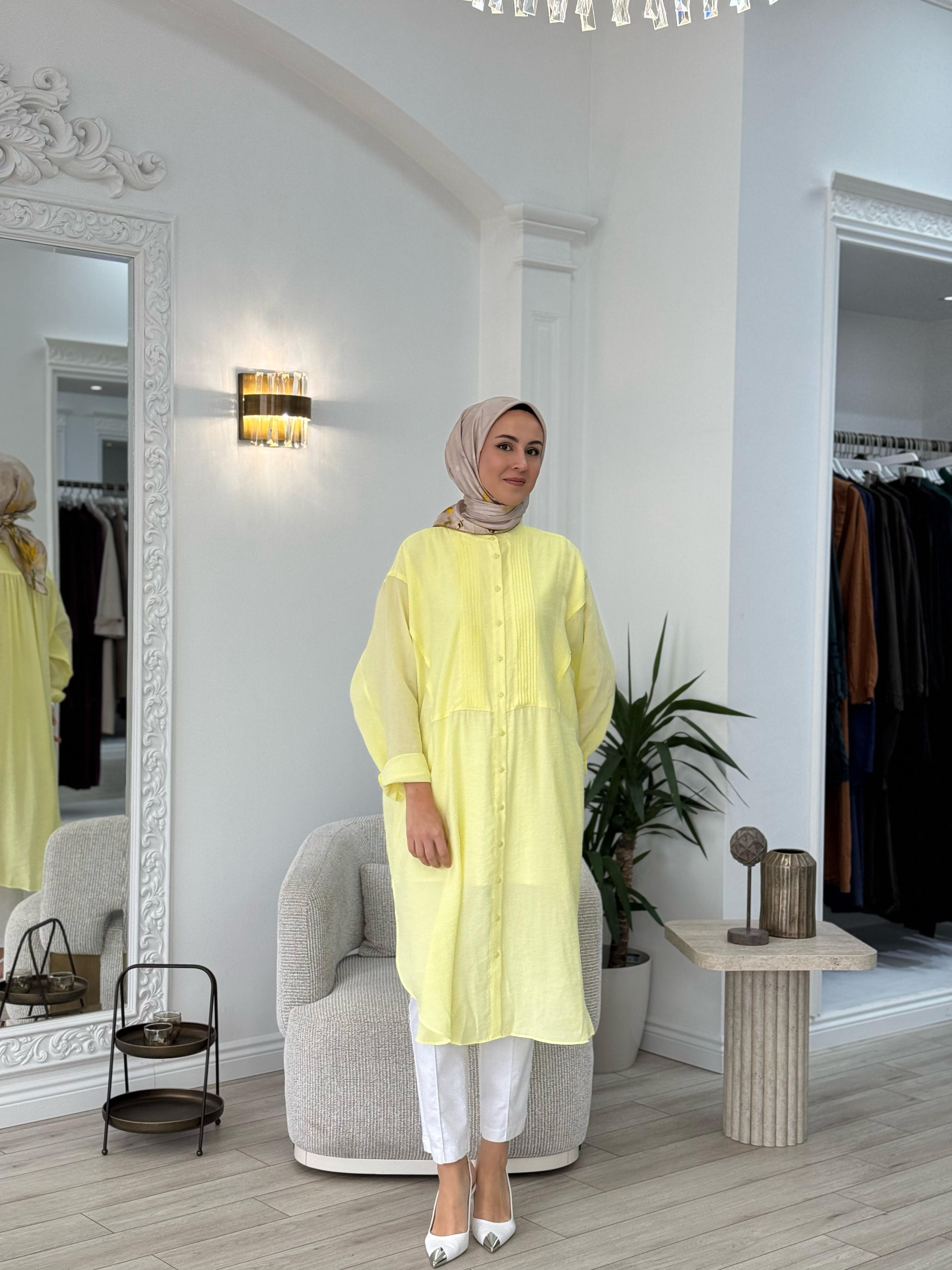 QOOQ Ruvo Gömlek Limon  25ss202