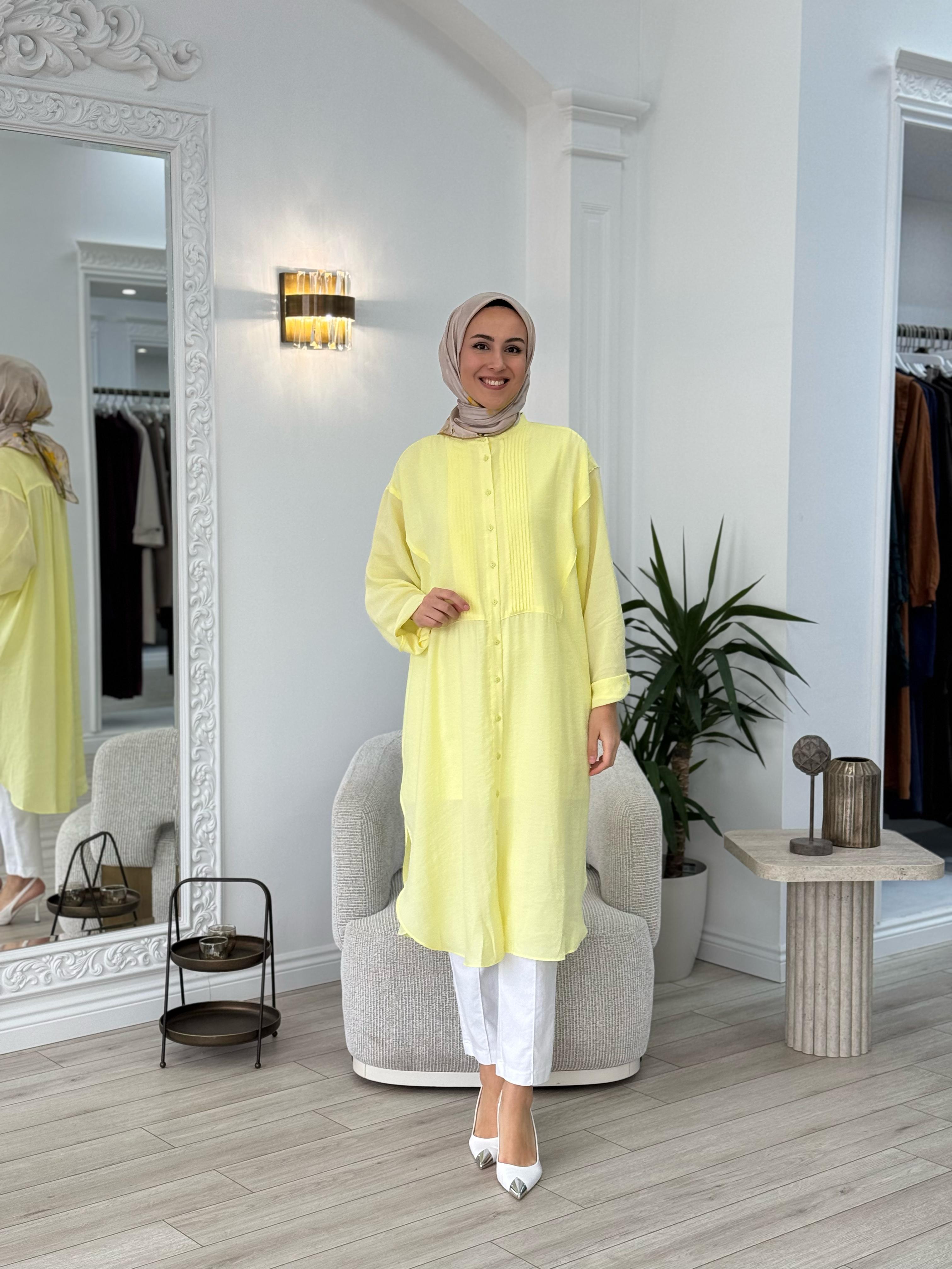 QOOQ Ruvo Gömlek Limon  25ss202