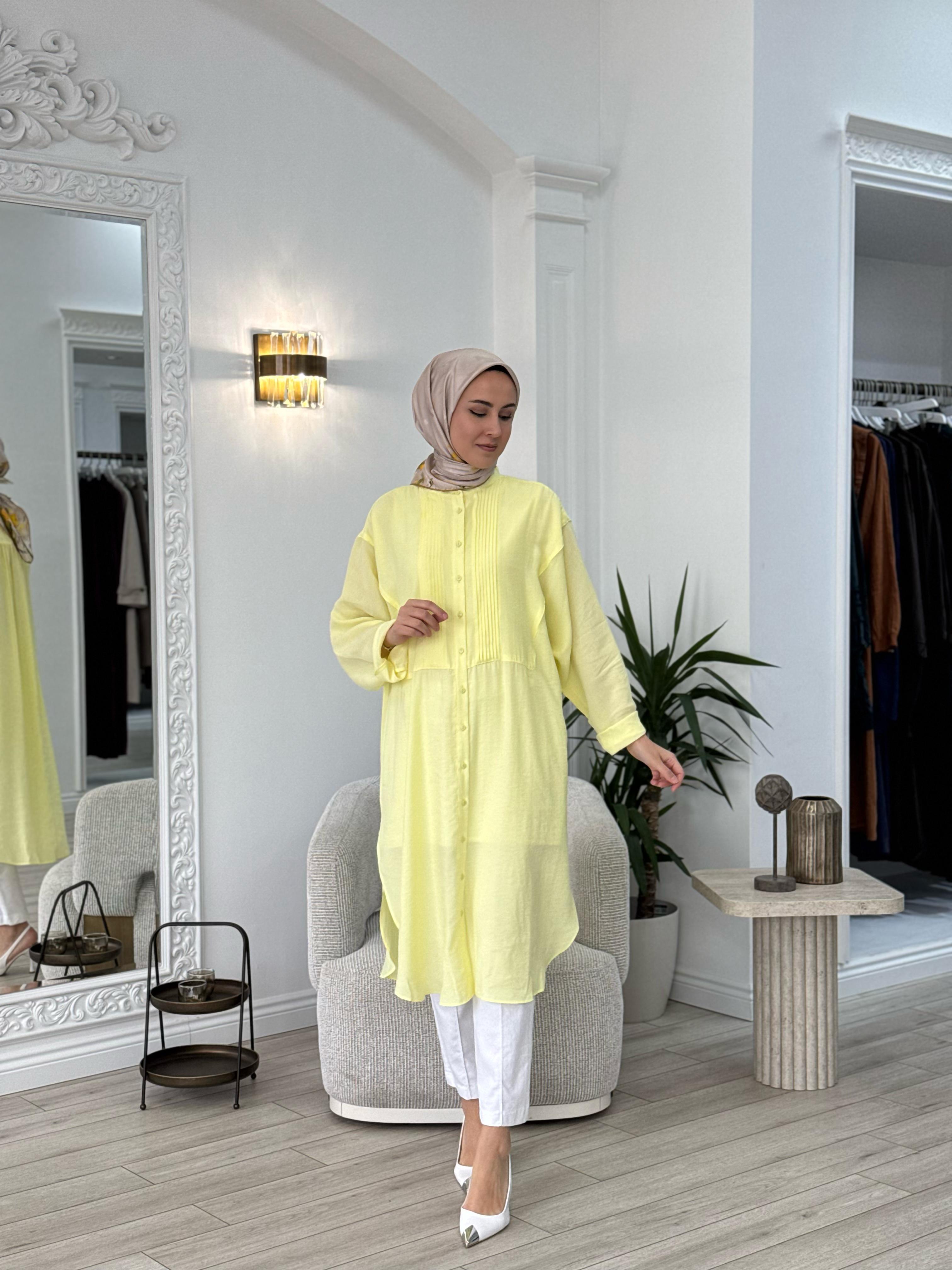 QOOQ Ruvo Gömlek Limon  25ss202